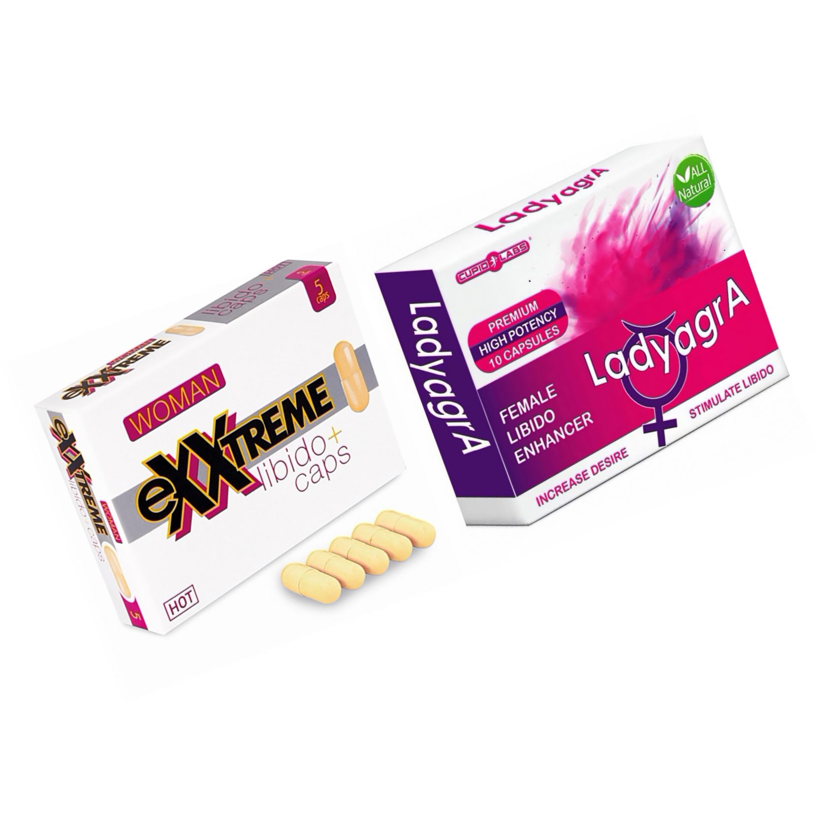 Pachet Capsule Femei eXXtreme Libido Afrodisiac 5buc + Pastile Libido Ladyagra 10buc