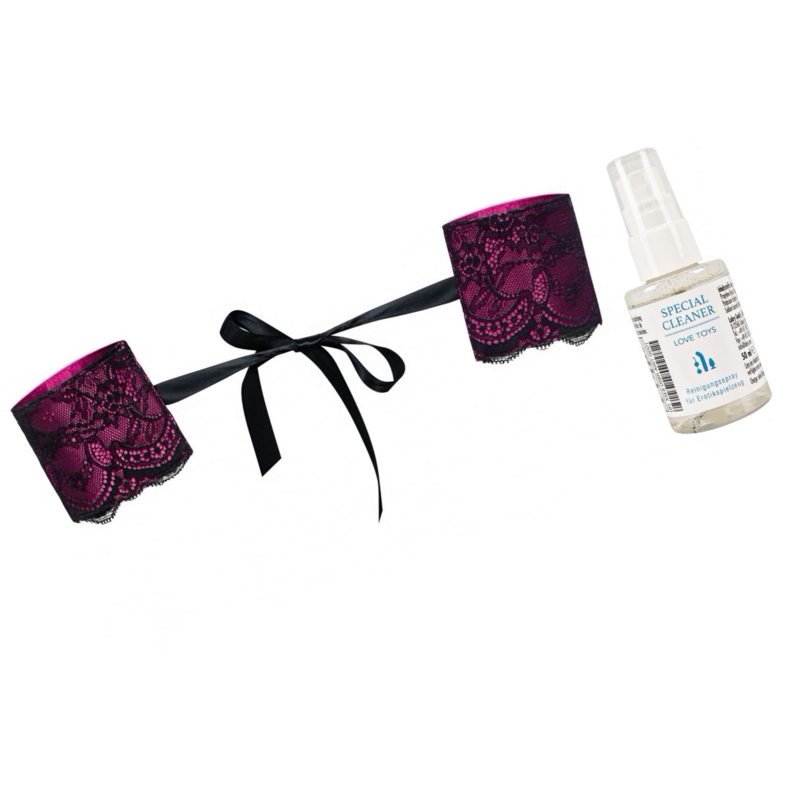 Pachet Cătușe Obsessive Roseberry Mov + Special Cleaner Love Toys 50ml Roz
