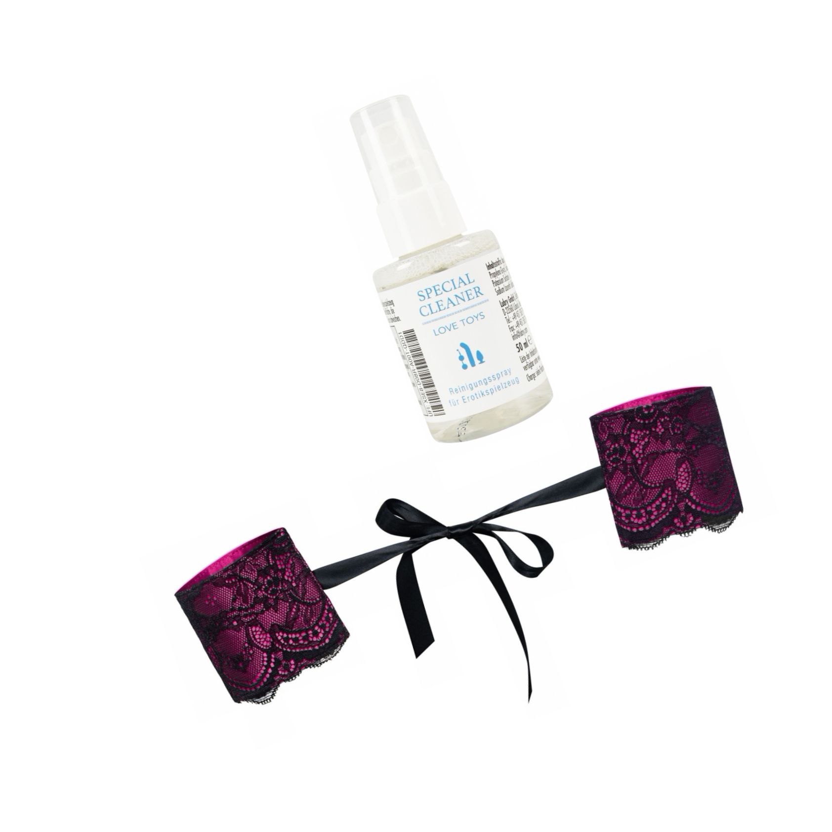 Pachet Cătușe Obsessive Roseberry Mov + Special Cleaner Love Toys 50ml Roz