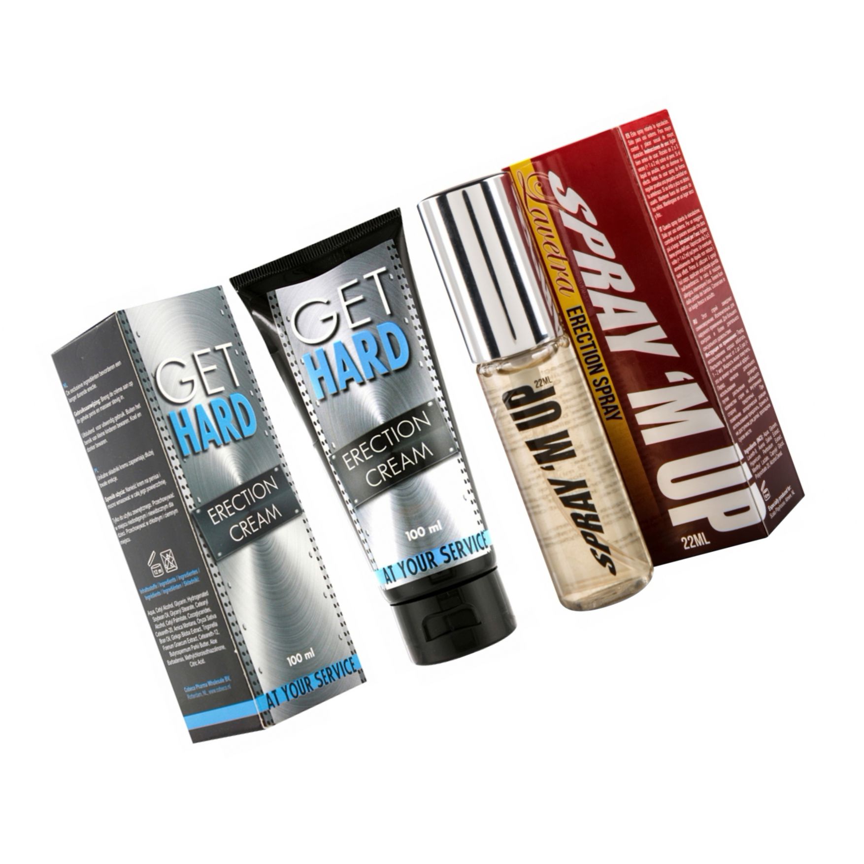 Pachet Cremă Erecție Get Hard 100ml + Spray Erecție Spray M-Up 22ml