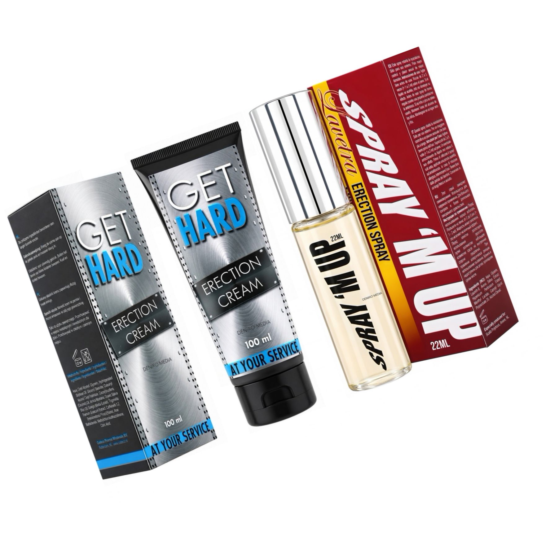 Pachet Cremă Erecție Get Hard 100ml + Spray Erecție Spray M-Up 22ml