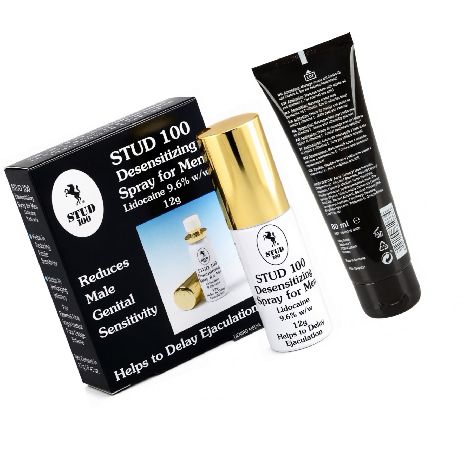 Pachet Cremă Erecție Penis XXL 80ml + Spray Stud 100 Original