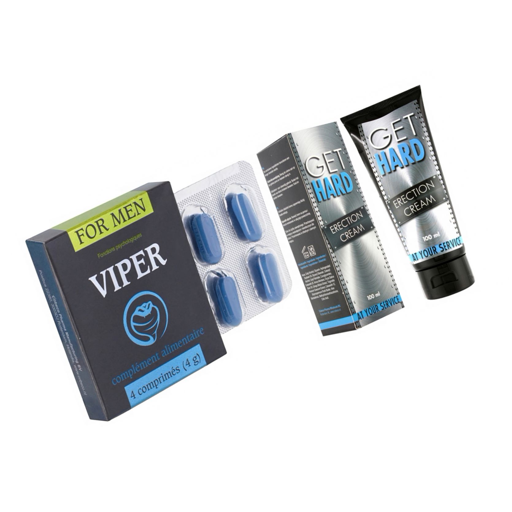 Pachet Cremă Get Hard + Pastile Viper FR 4