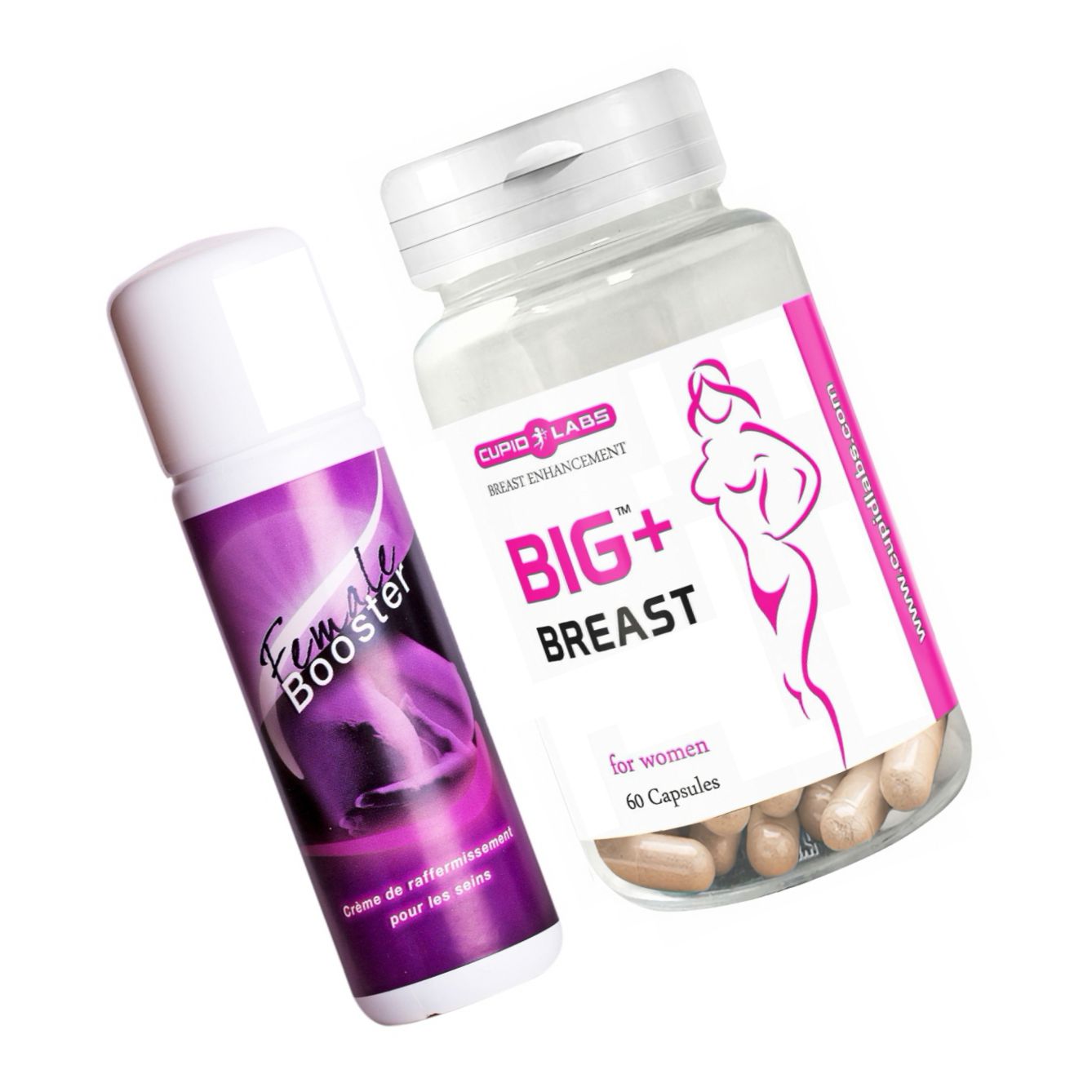Pachet Cremă Mărire Sâni Female Booster 125ml + Pastile Mărirea Sânilor Big Breast 60buc