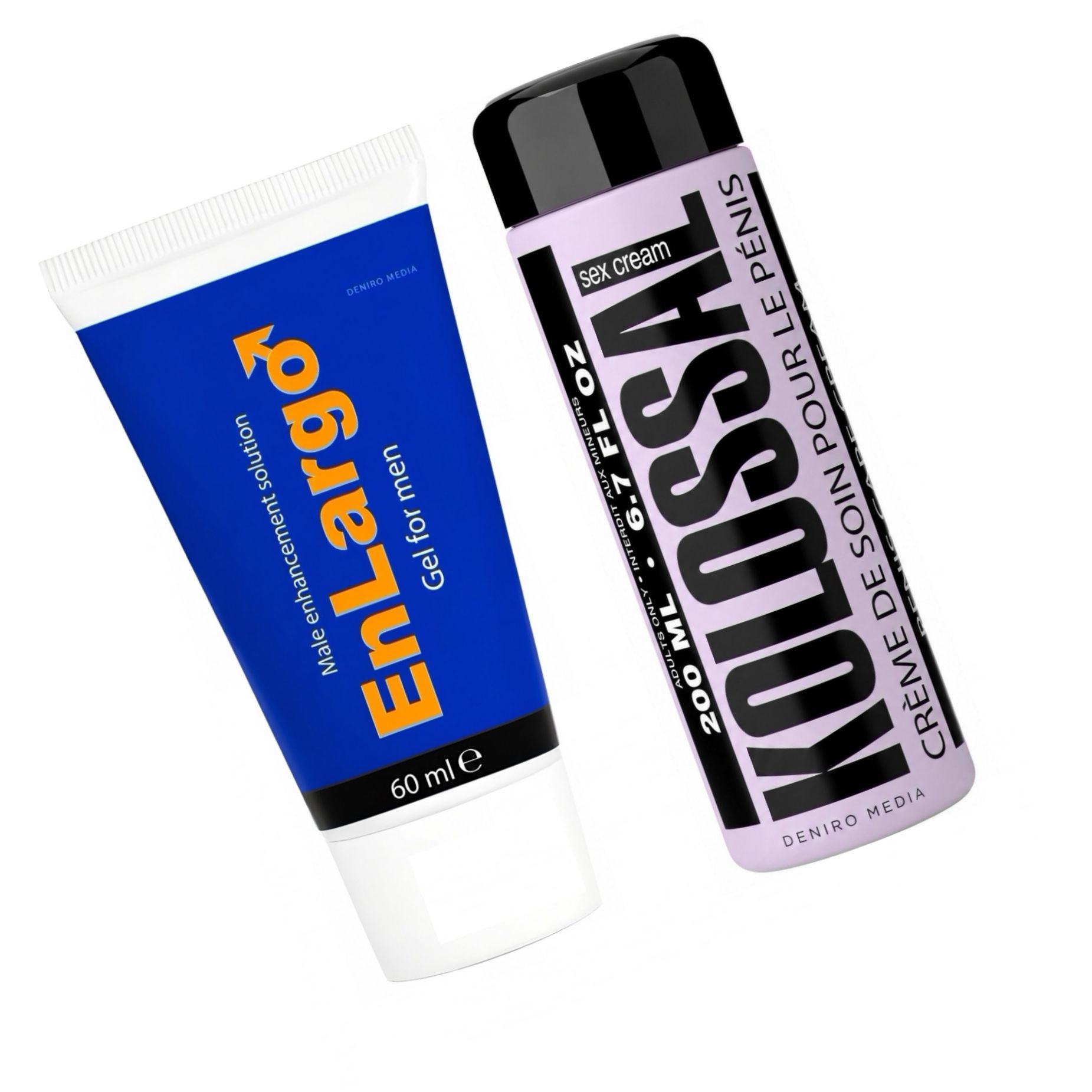 Pachet Cremă Mărirea Penisului Enlargo 100ml + Cremă Mărire Penis Kolossal 200ml