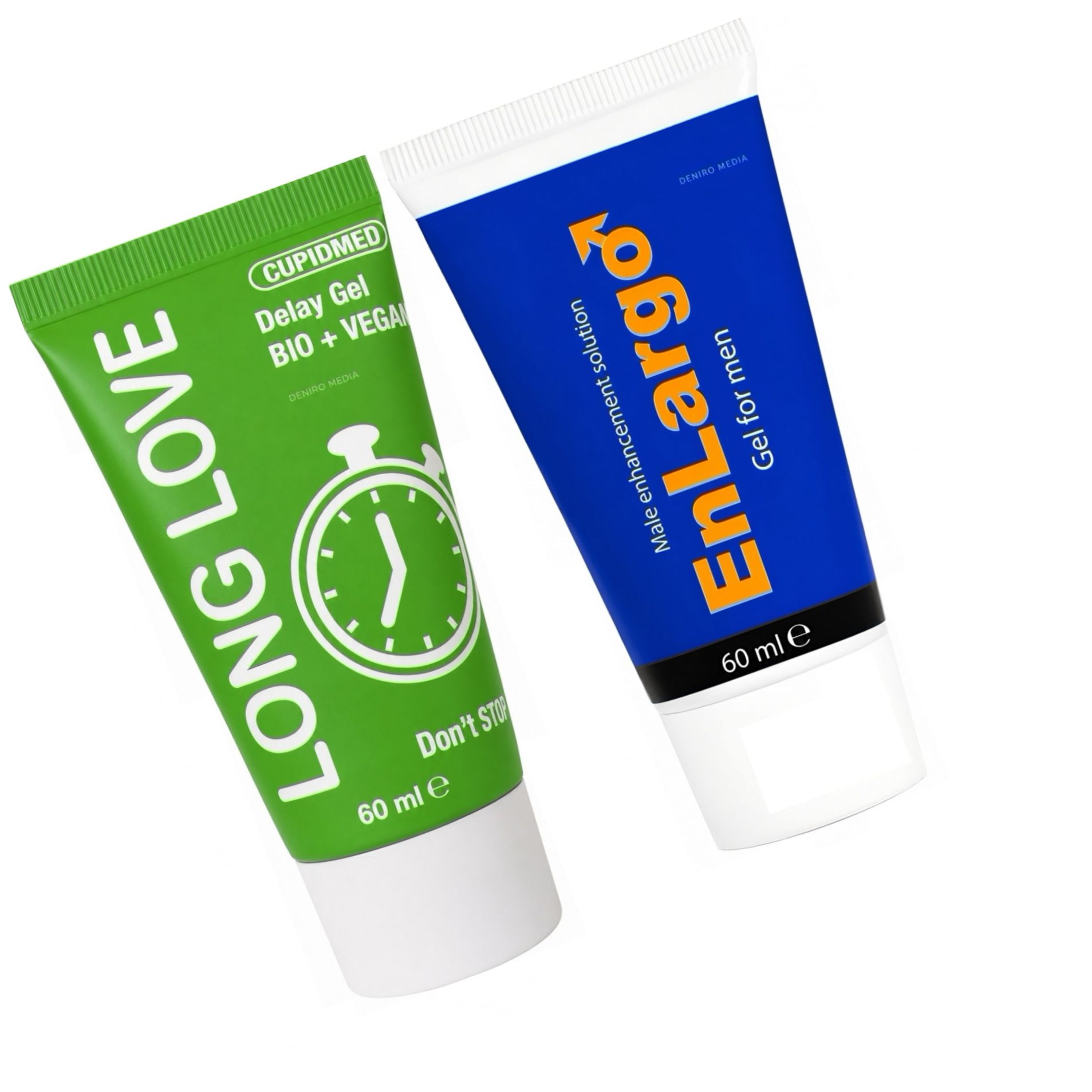Pachet Cremă Mărirea Penisului Enlargo 100ml + Gel Ejaculare Precoce Long Love 50ml