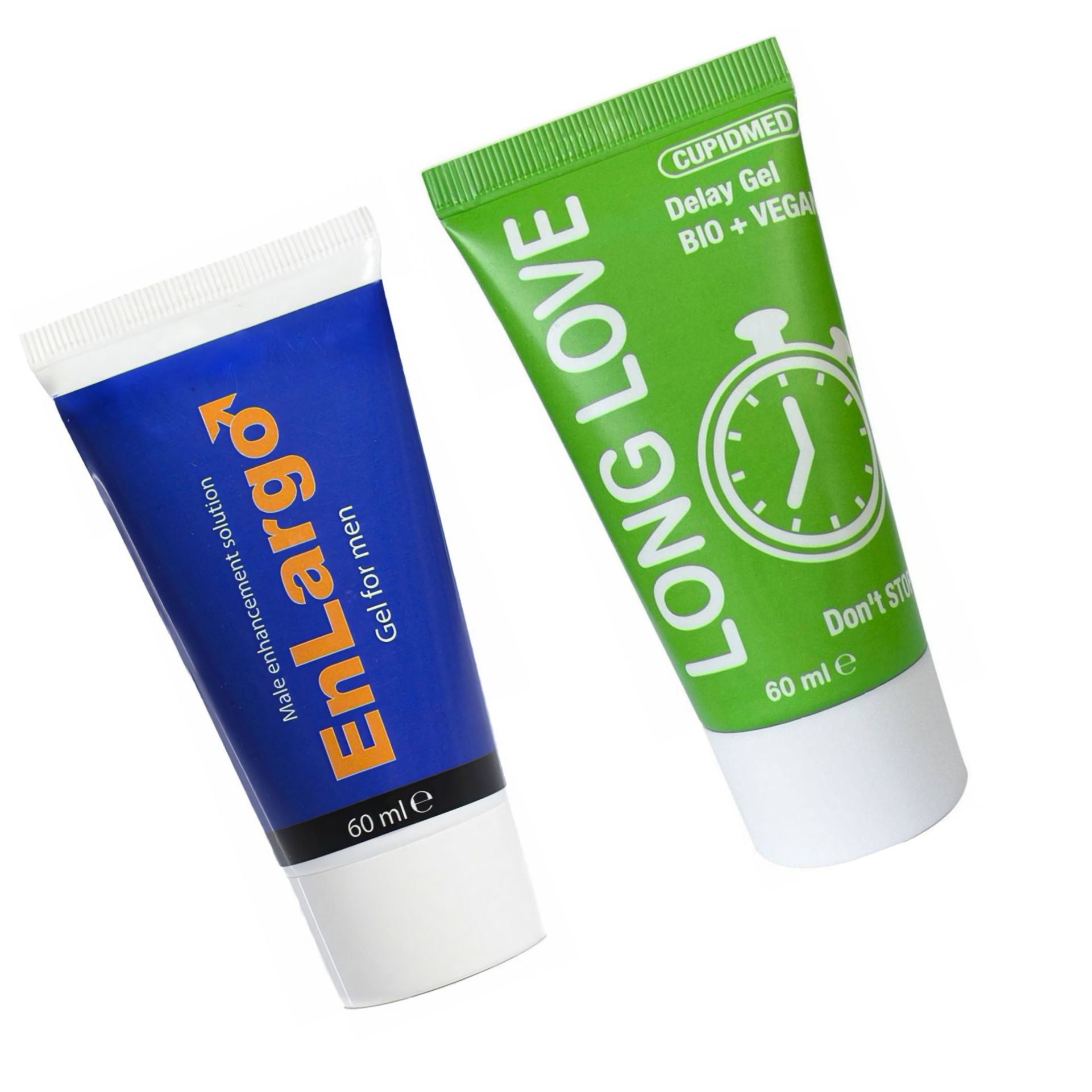 Pachet Cremă Mărirea Penisului Enlargo 100ml + Gel Ejaculare Precoce Long Love 50ml