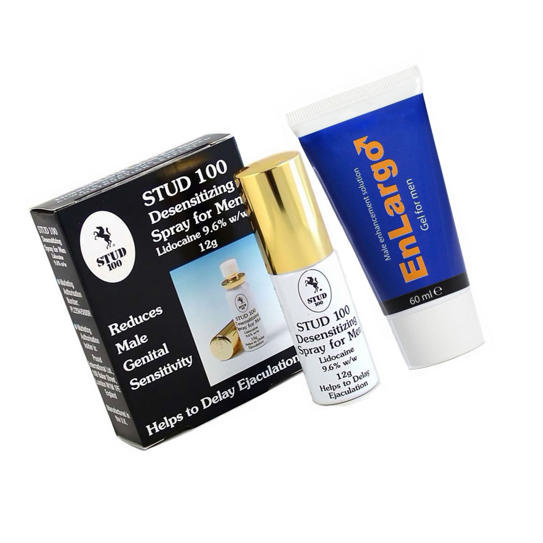 Pachet Cremă Mărirea Penisului Enlargo 100ml + Spray Stud 100 Original