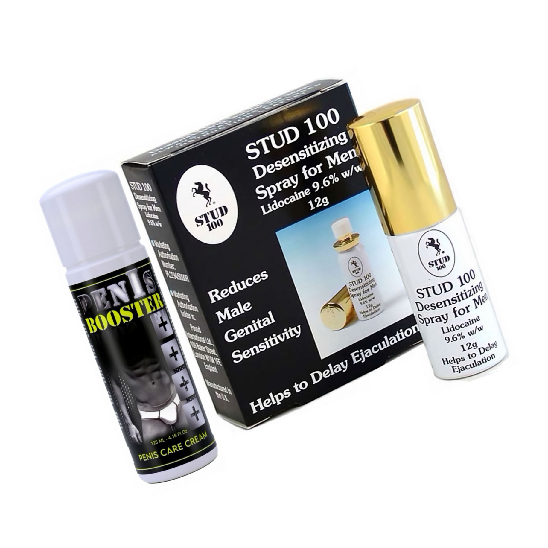 Pachet Cremă Pentru Potență Penis Booster 125ml + Spray Stud 100 Original