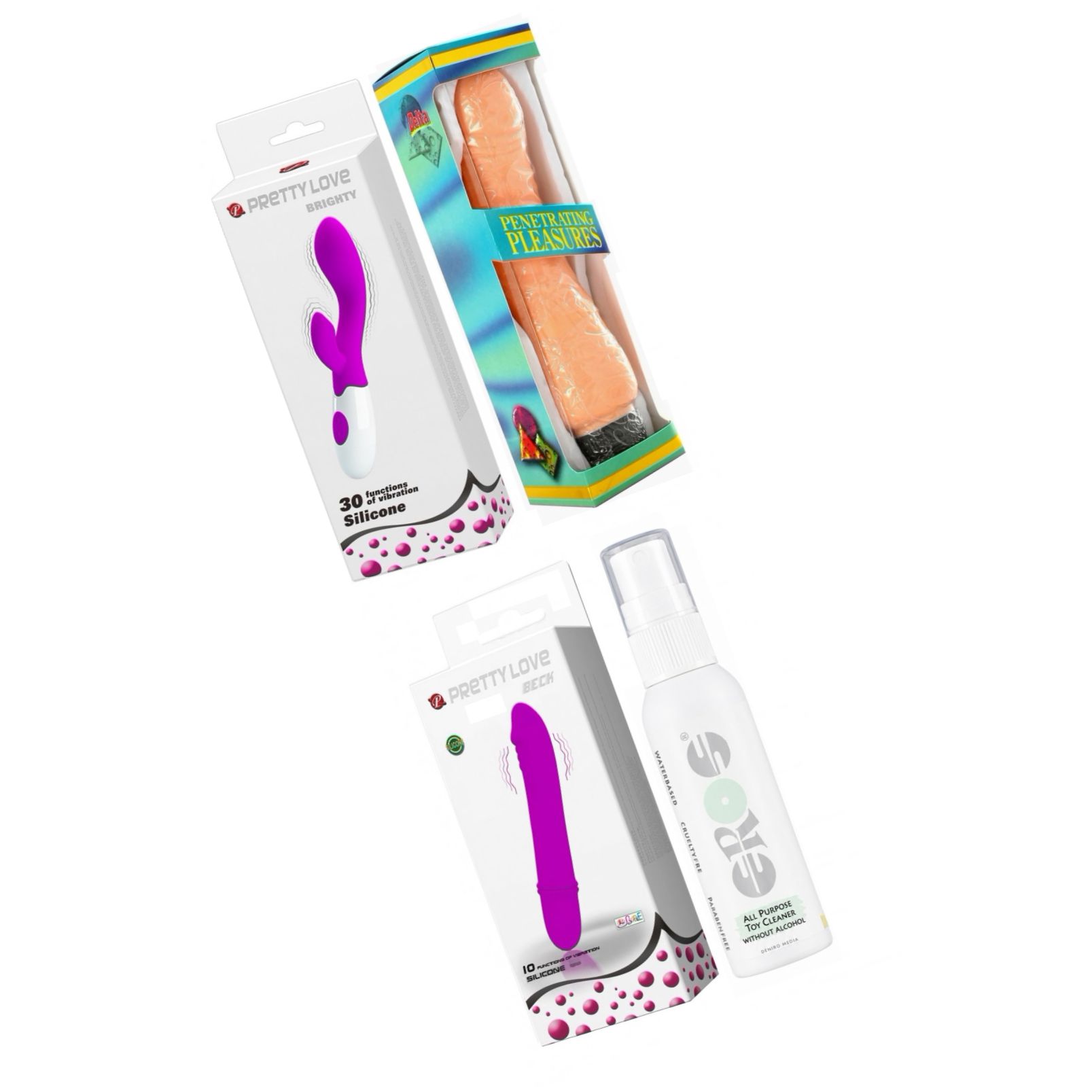 Pachet Extaz Total: 3 Vibratoare + Igienă