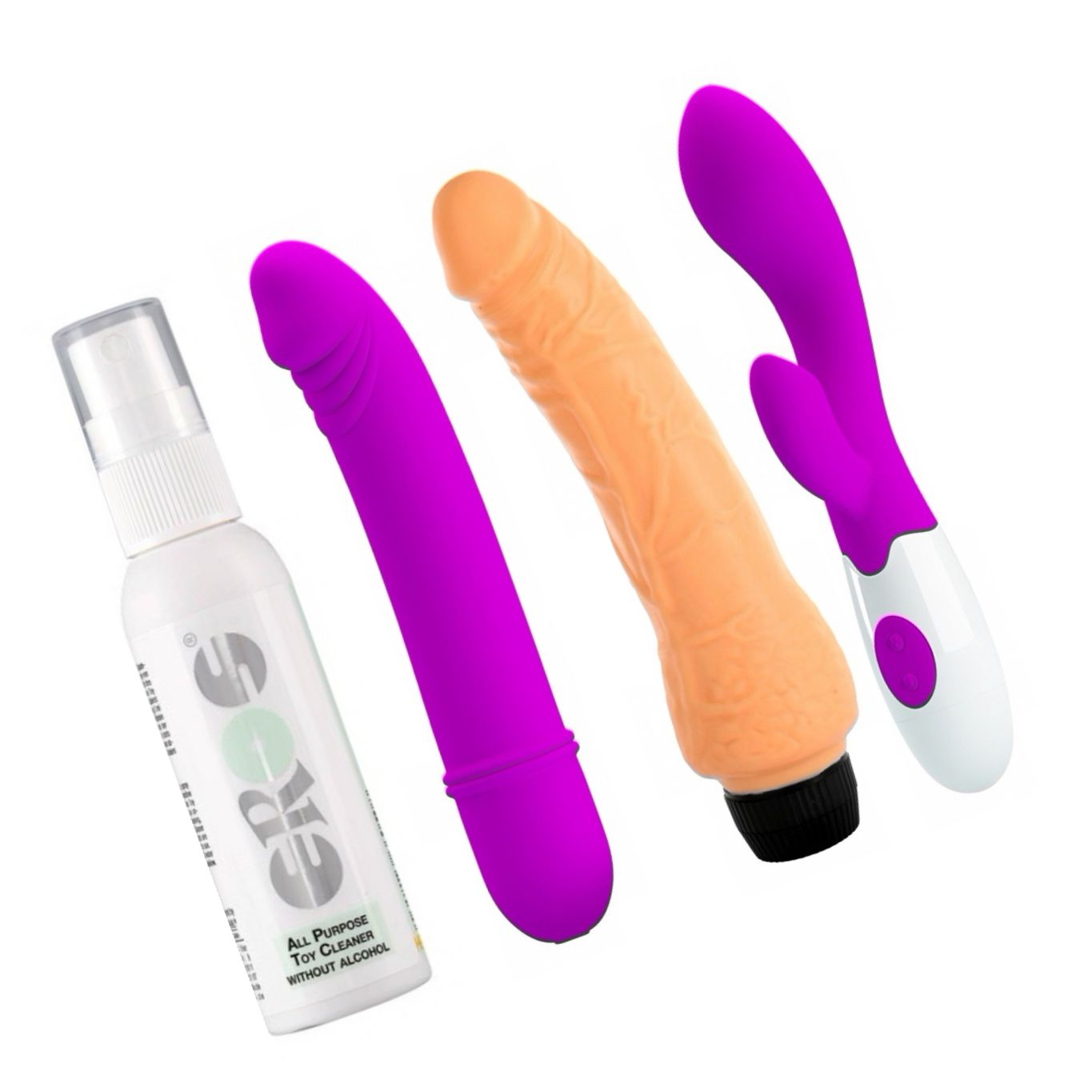 Pachet Extaz Total: 3 Vibratoare + Igienă