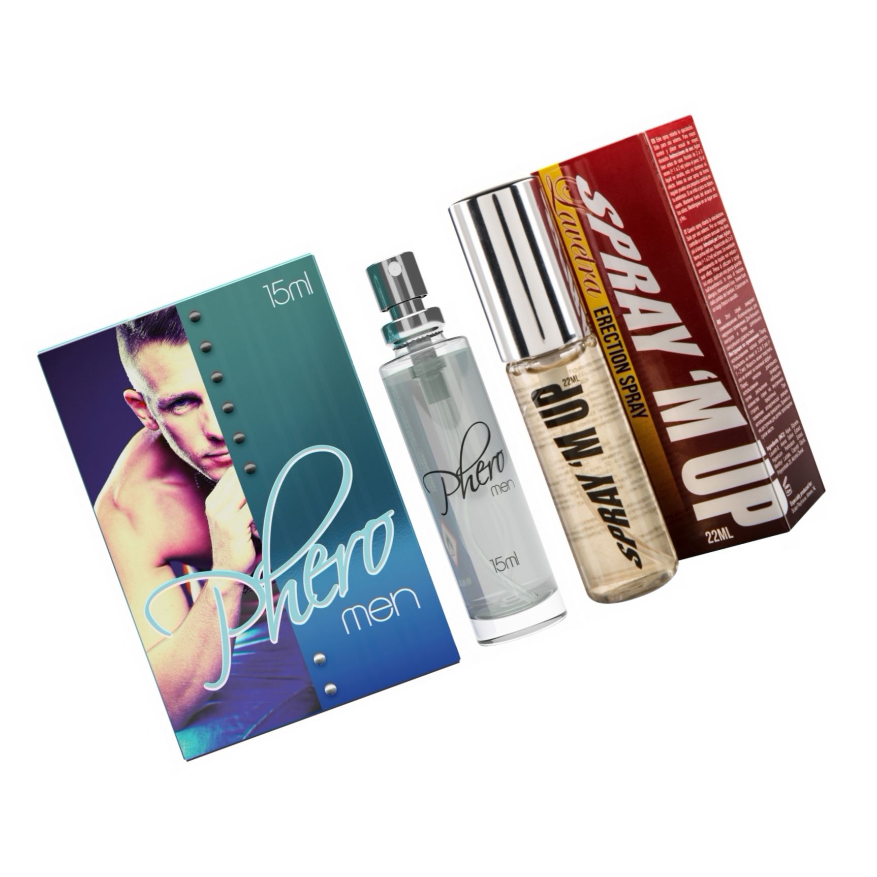 Pachet Parfum cu Feromoni Pheromen 15ml + Spray Erecție Spray M-Up 22ml