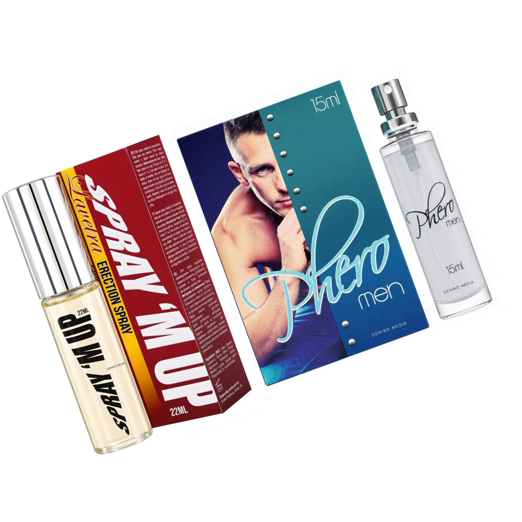 Pachet Parfum cu Feromoni Pheromen 15ml + Spray Erecție Spray M-Up 22ml