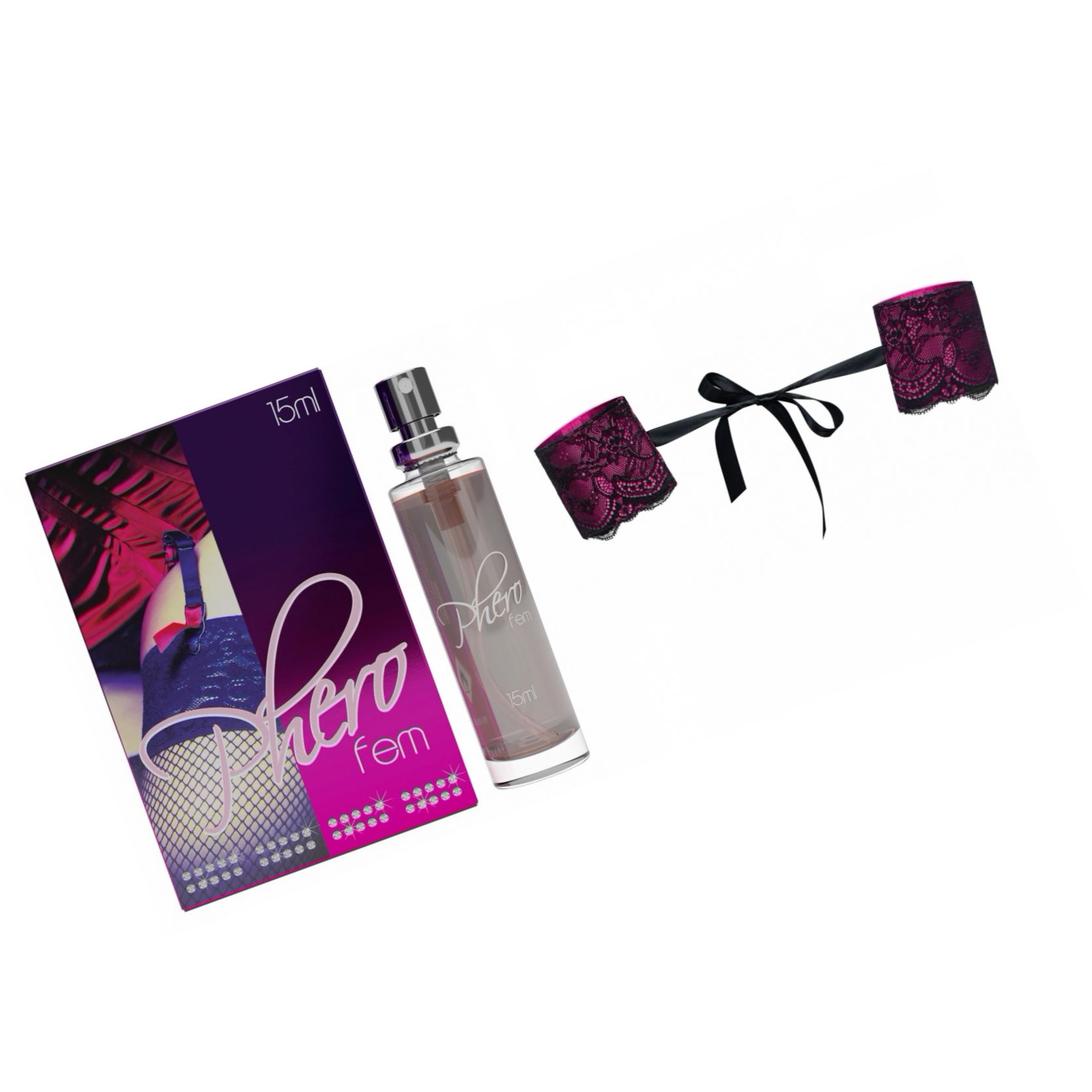 Pachet Parfum Feromoni PheroFem + Catuse Obsessive Roseberry Mov