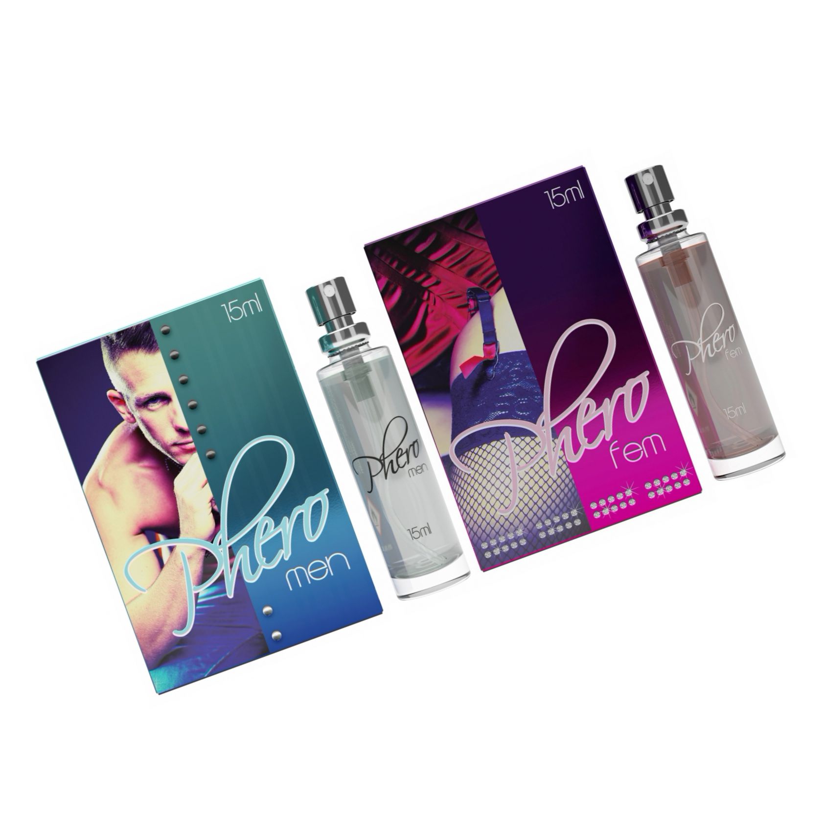 Pachet Parfum Feromoni Pheromen 15ml Și Parfum Feromoni PheroFem 15ml