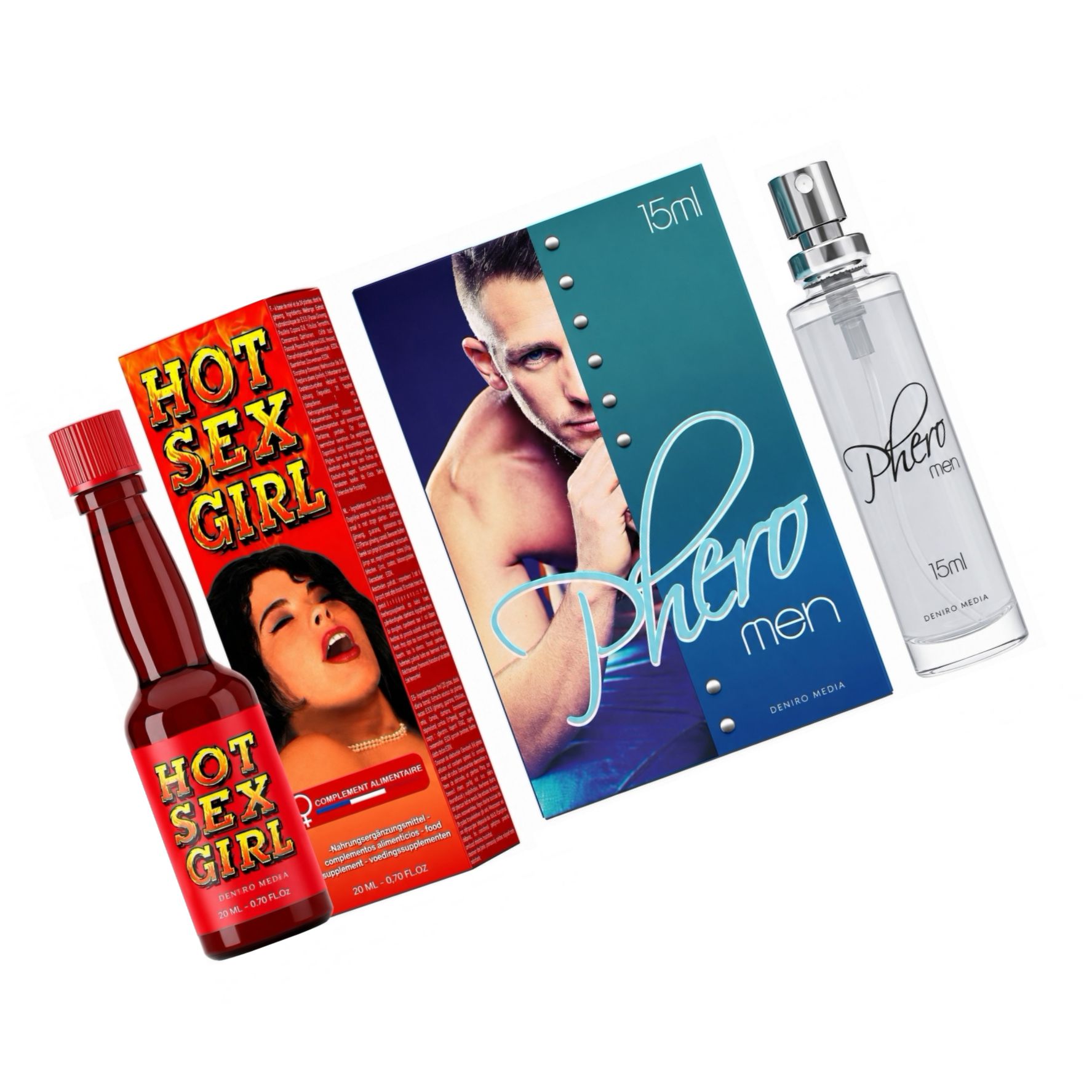 Pachet Parfum Pheromen Și Afrodisiac Hot Sex Girl