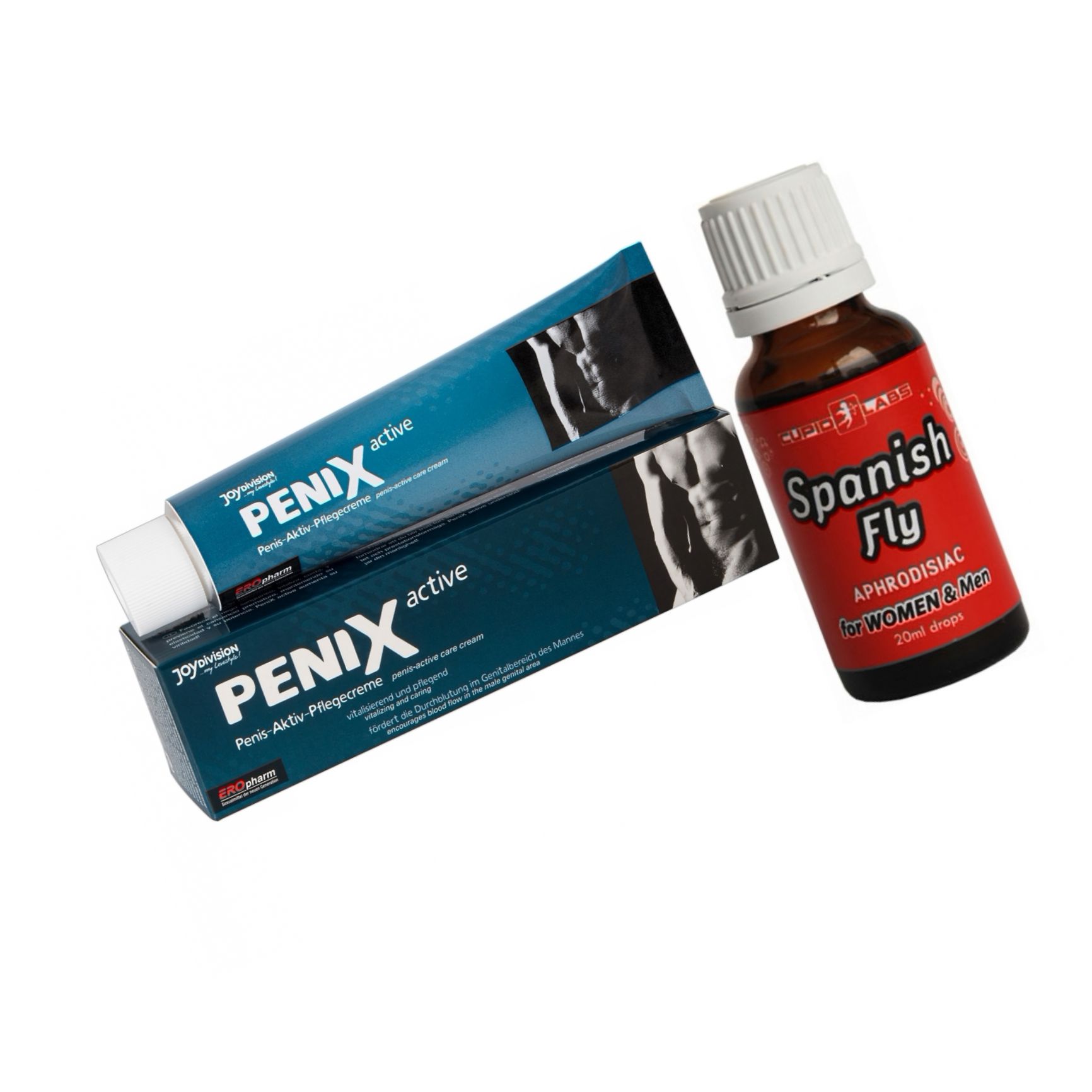 Pachet Picături Afrodisiace Spanish Fly 20ml + Cremă Pentru Potență Penix 75ml