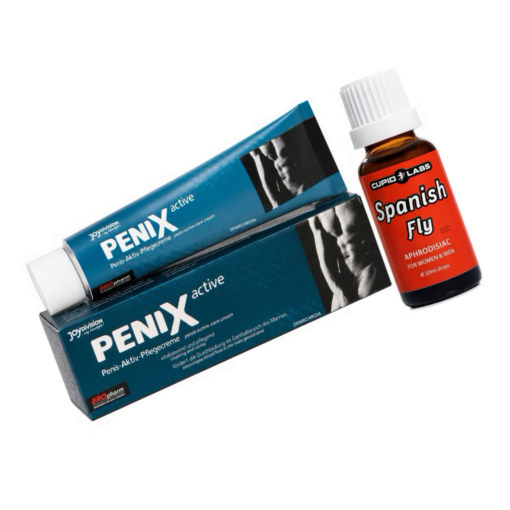 Pachet Picături Afrodisiace Spanish Fly 20ml + Cremă Pentru Potență Penix 75ml