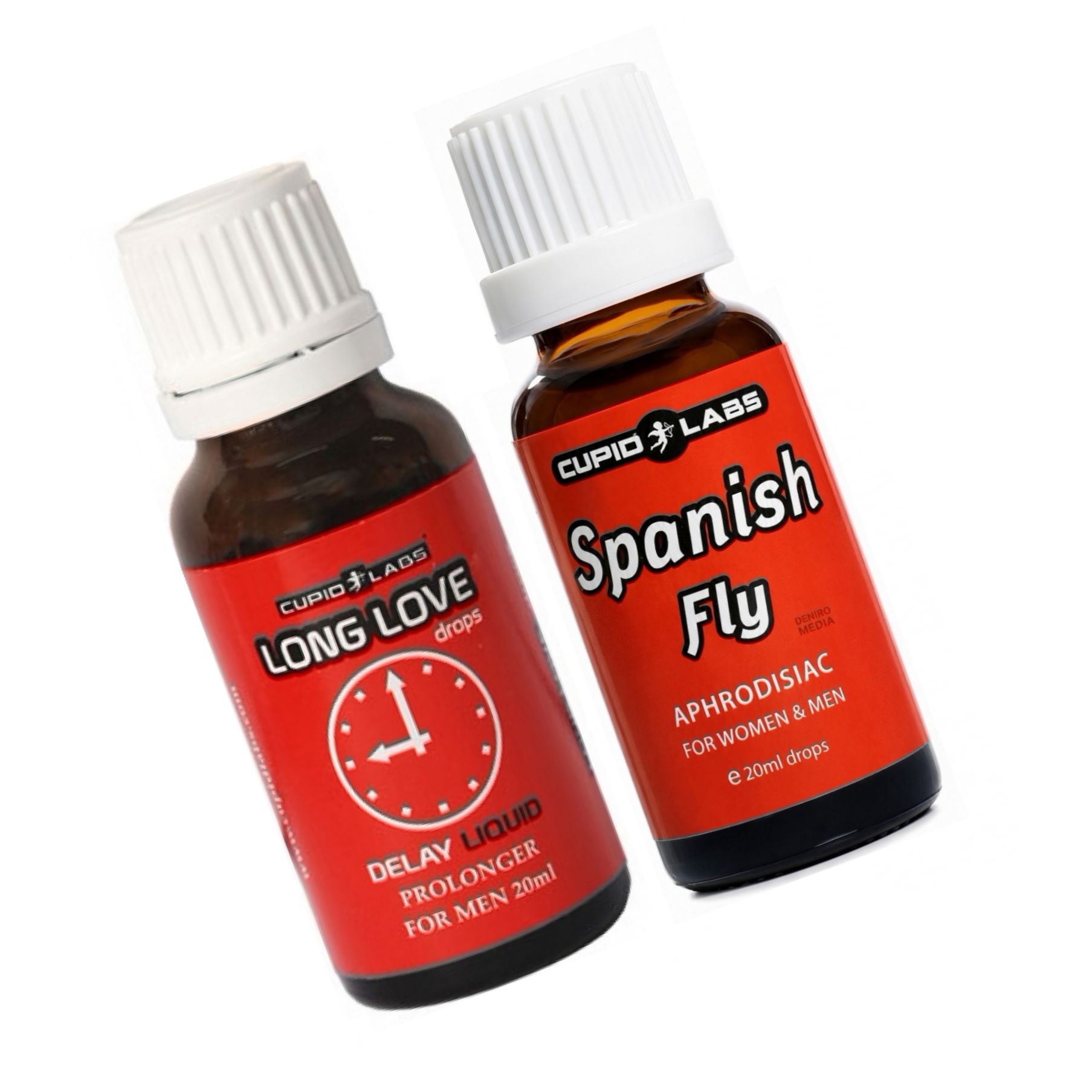 Pachet Picături Afrodisiace Spanish Fly 20ml + Picături Ejaculare Precoce Long Love 20ml