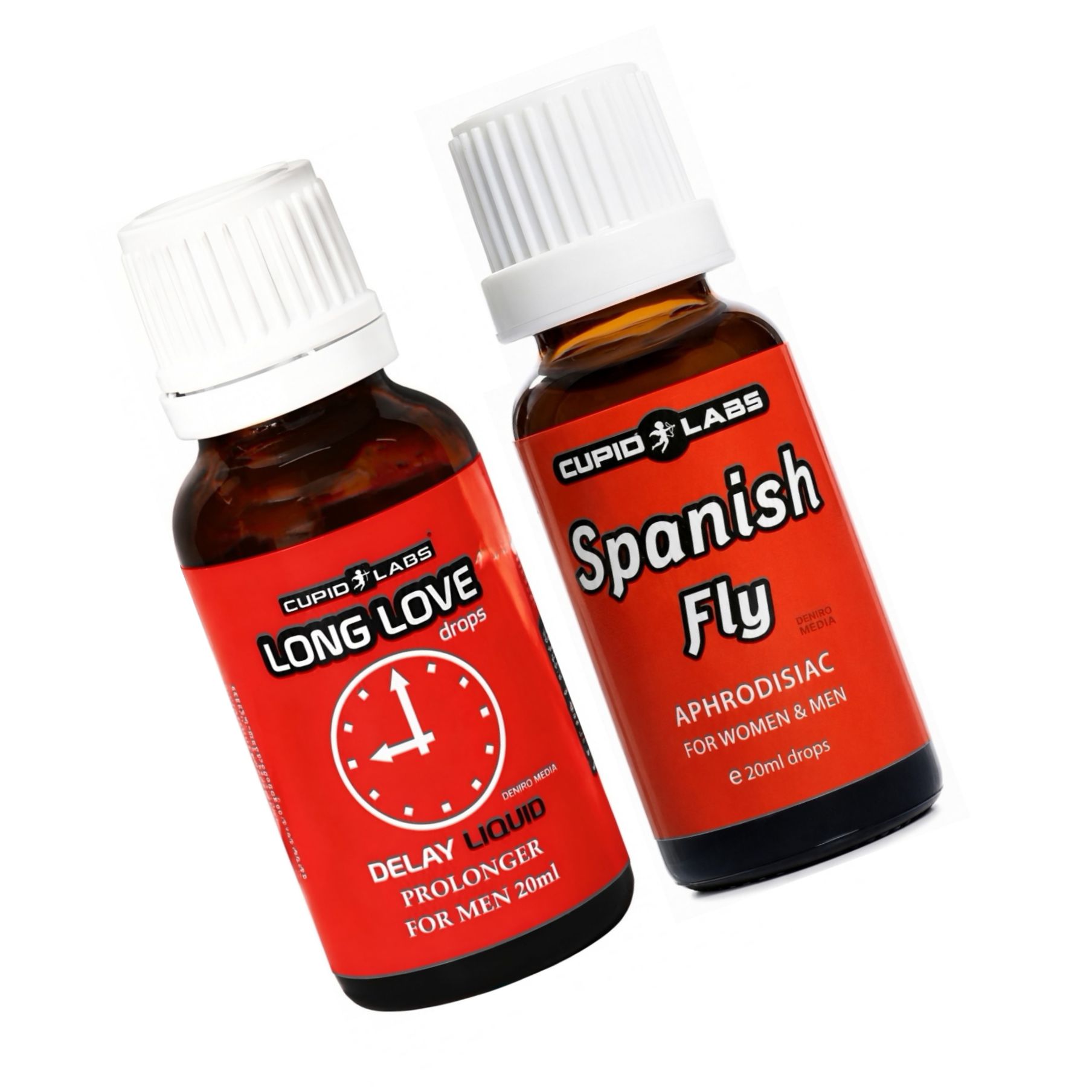Pachet Picături Afrodisiace Spanish Fly 20ml + Picături Ejaculare Precoce Long Love 20ml