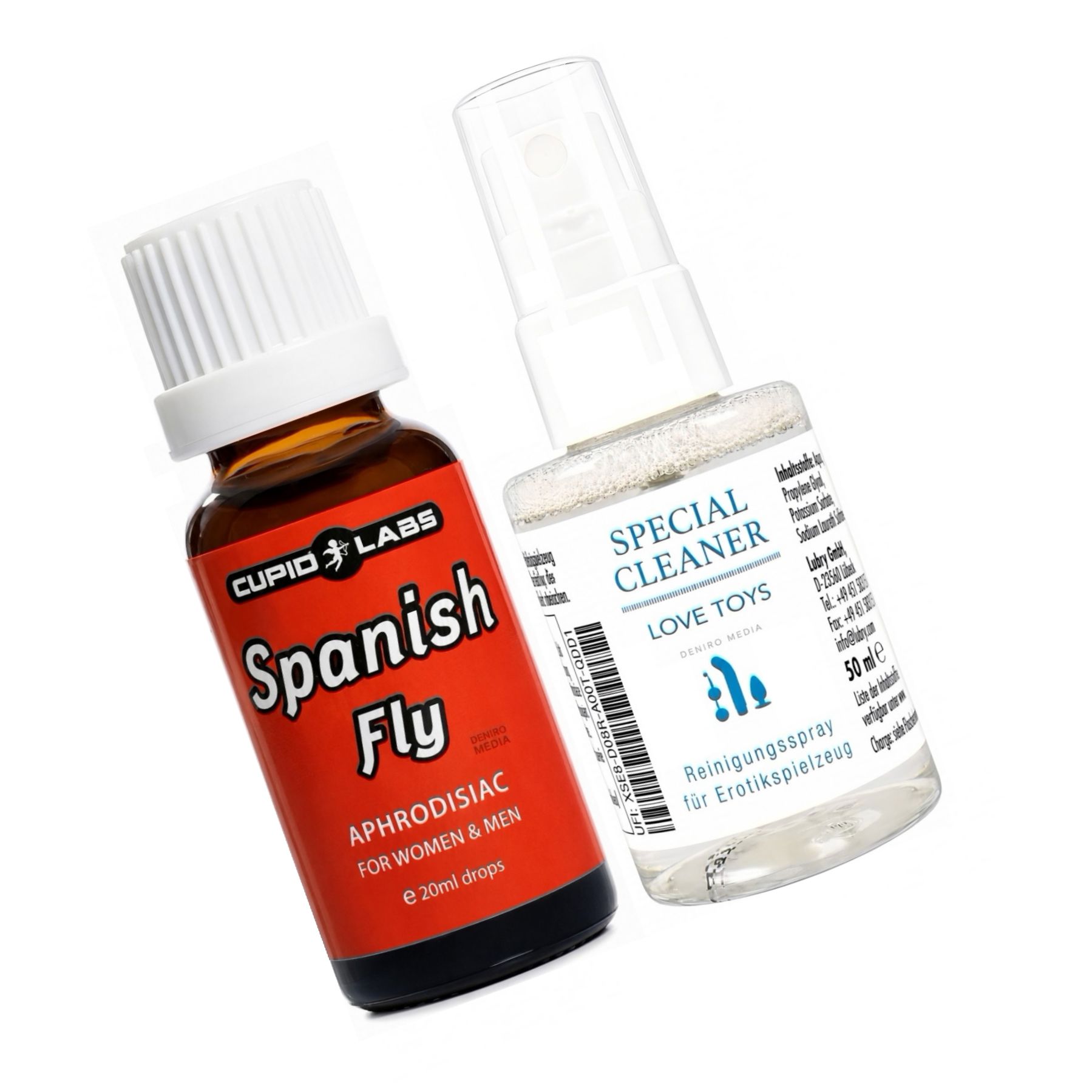 Pachet Picături Afrodisiace Spanish Fly 20ml + Special Cleaner Love Toys 50ml