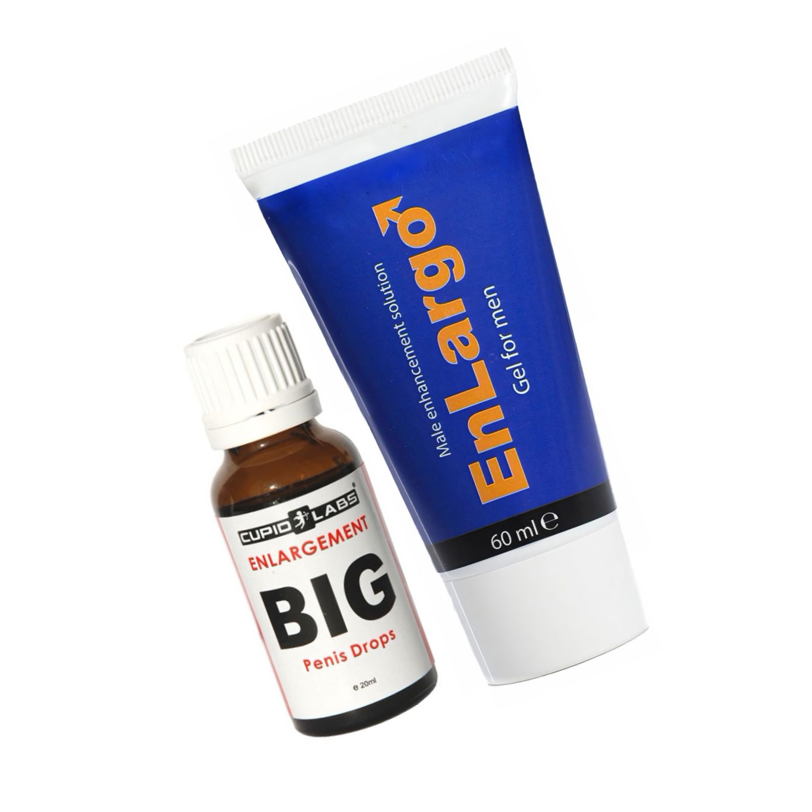 Pachet Picături Big Penis Drops 20ml + Cremă Mărirea Penisului Enlargo 100ml