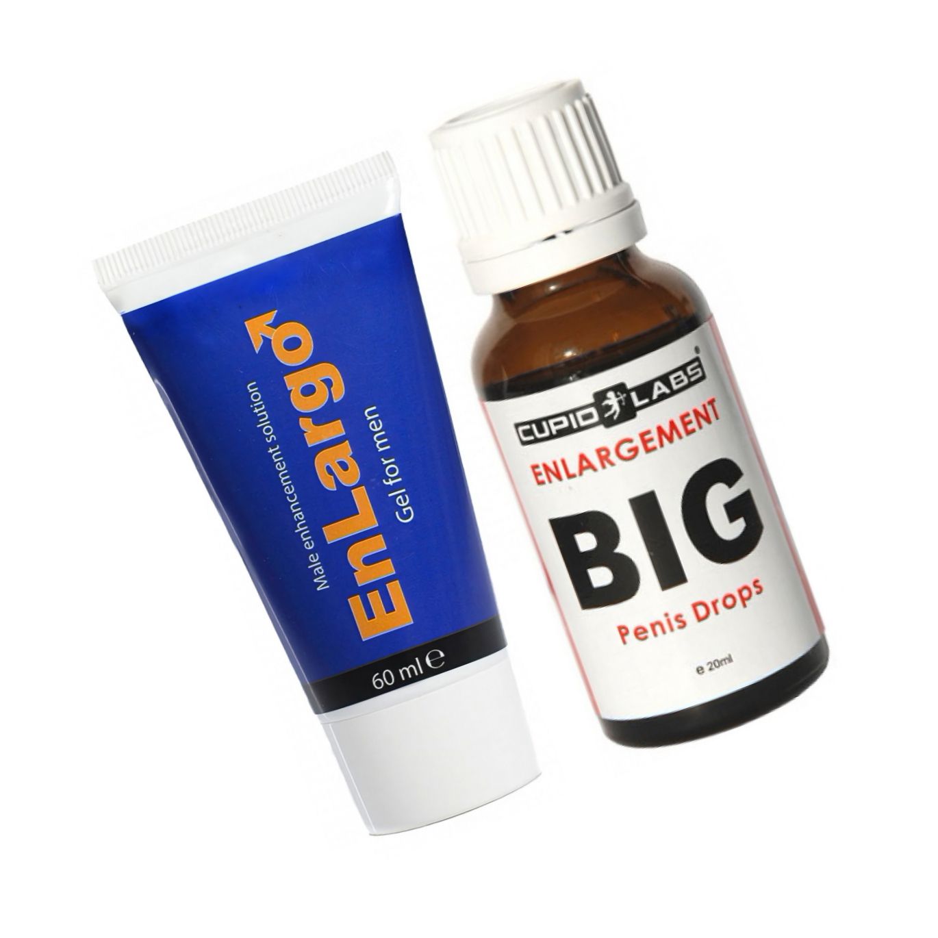 Pachet Picături Big Penis Drops 20ml + Cremă Mărirea Penisului Enlargo 100ml