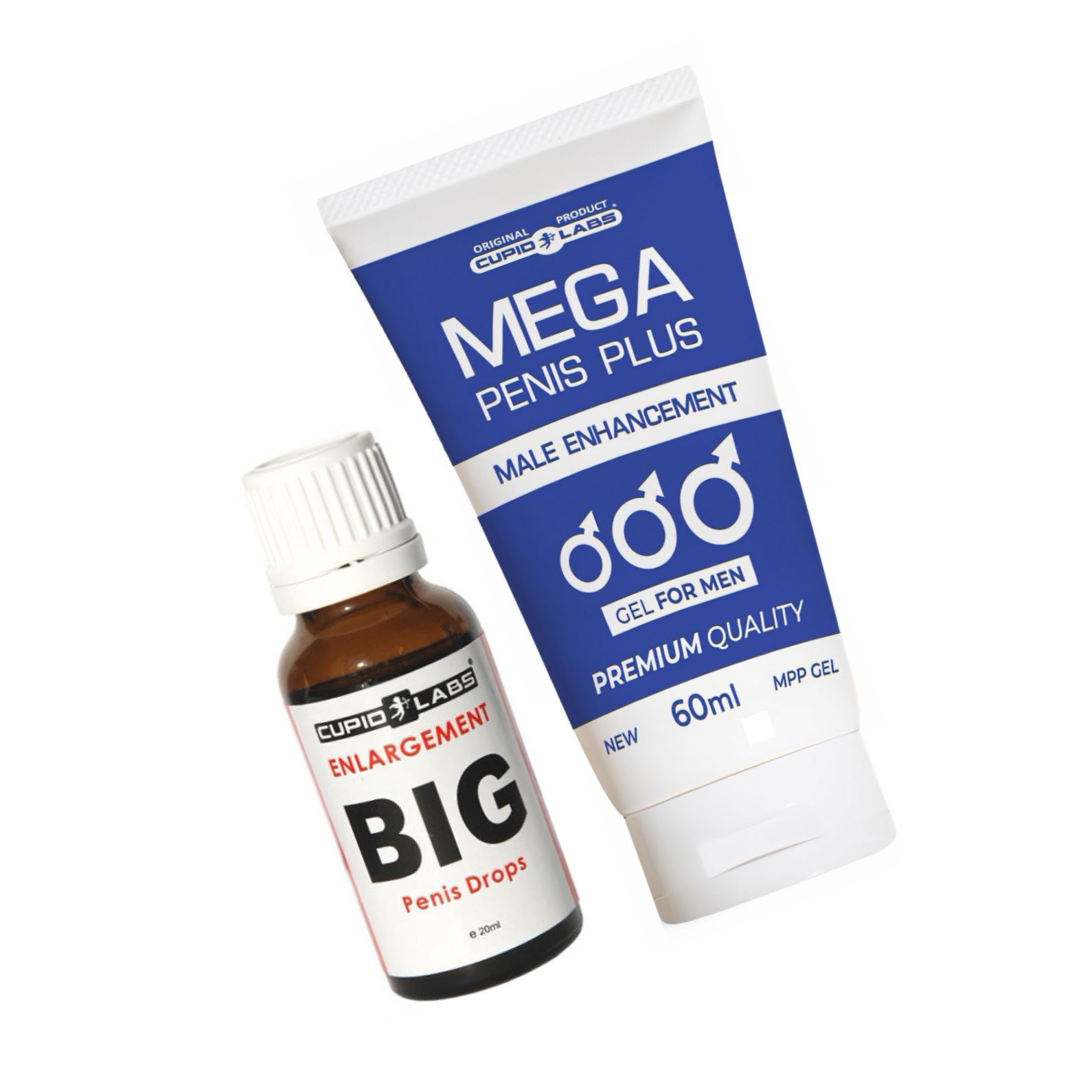 Pachet Picături Big Penis Drops 20ml Și Gel Mărire Penis Mega Penis Plus 65ml