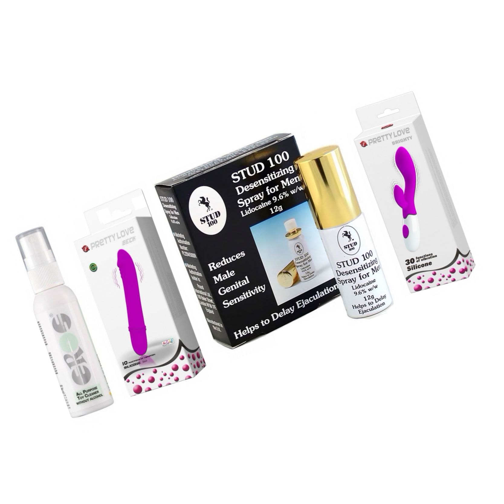 Pachet Plăcere Prelungită: Control, Curățenie, Vibrații