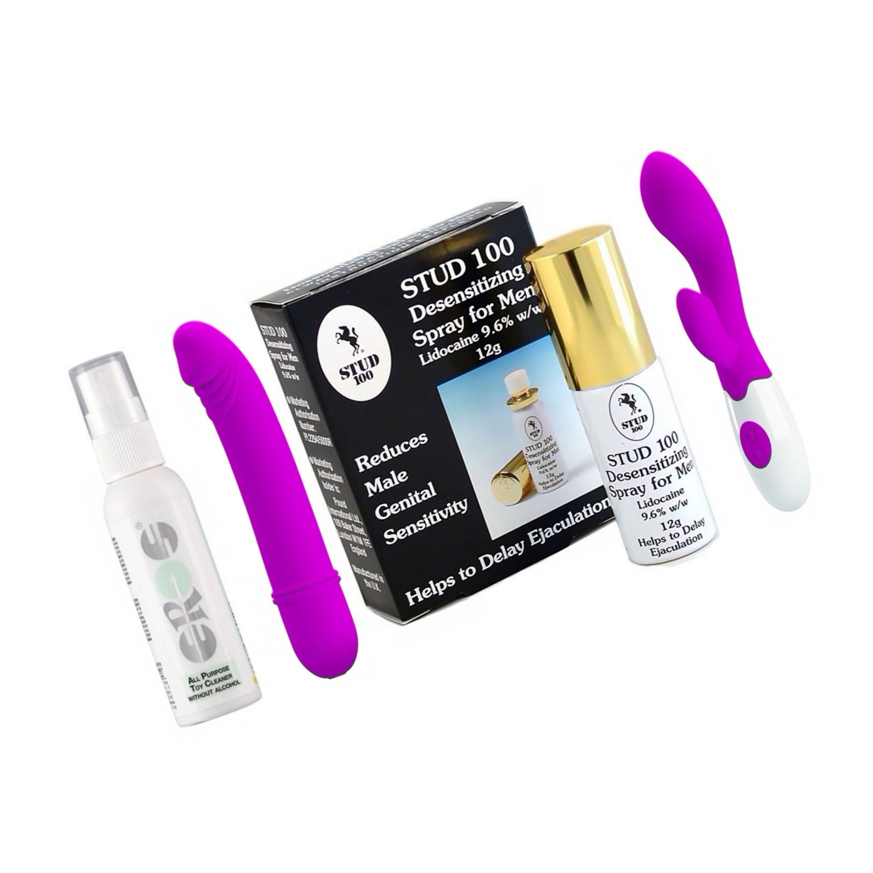 Pachet Plăcere Prelungită: Control, Curățenie, Vibrații