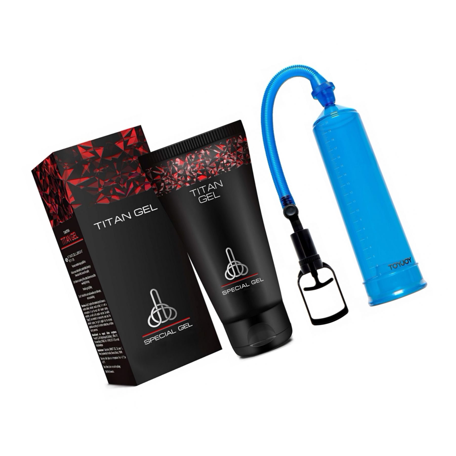 Pachet Promoțional Gel Titan 50 ml și Pompă Mărirea Penisului