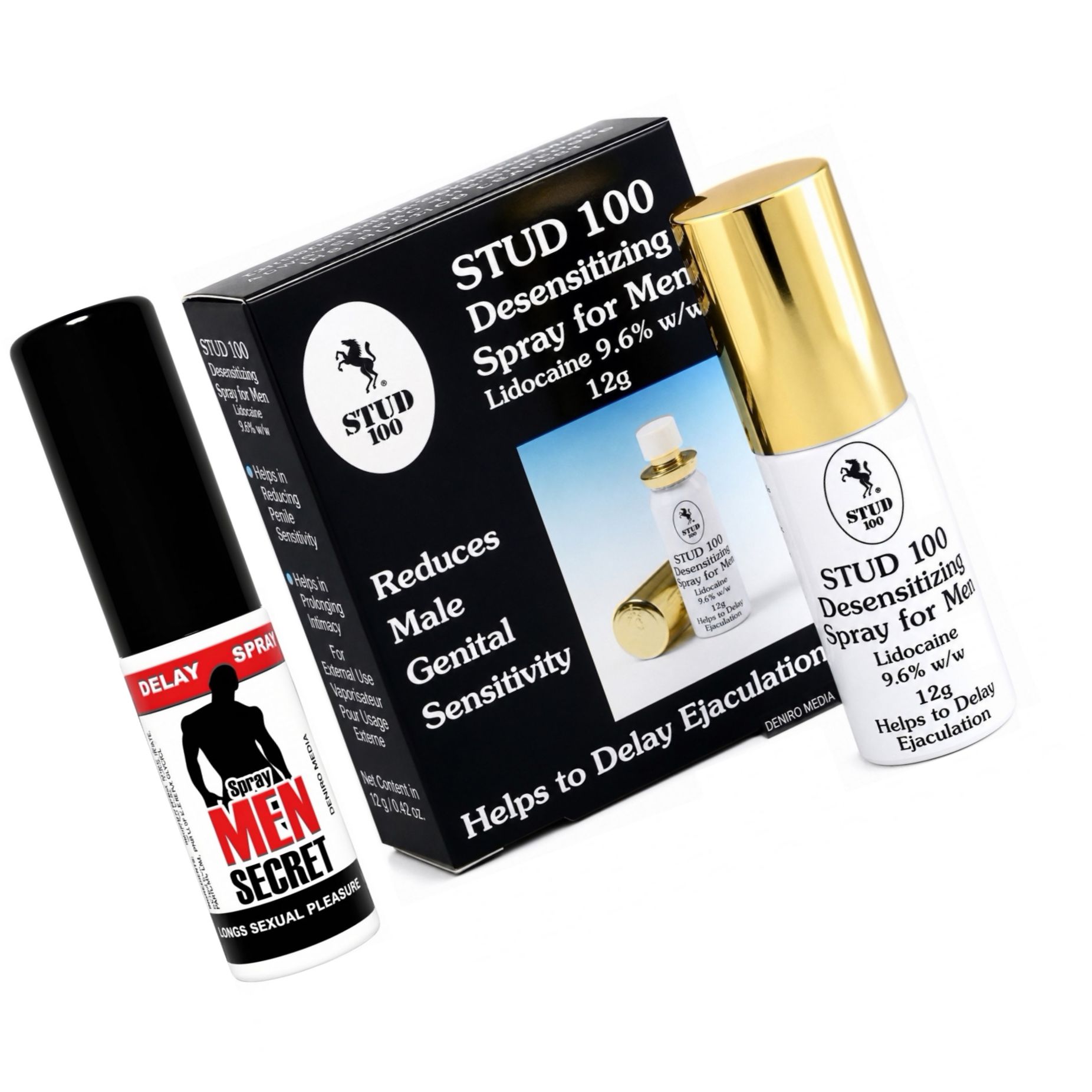 Pachet Spray Ejaculare Precoce Men Secret 15ml + Spray Stud 100 Original