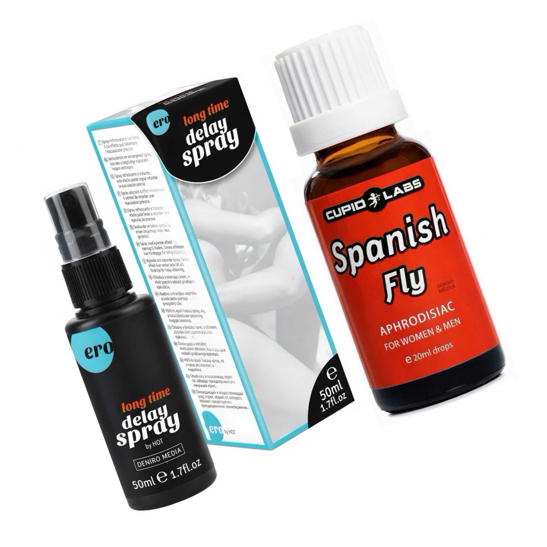 Pachet Spray HOT Delay + Picături Spanish Fly