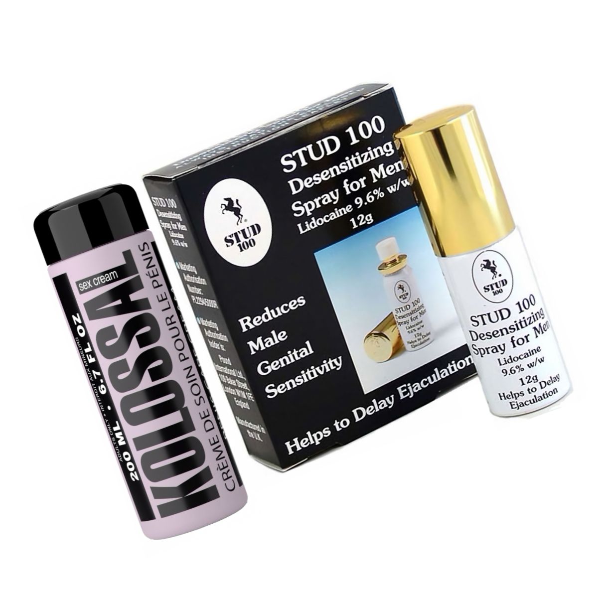 Pachet Spray Stud 100 Original + Cremă Mărire Penis Kolossal 200ml