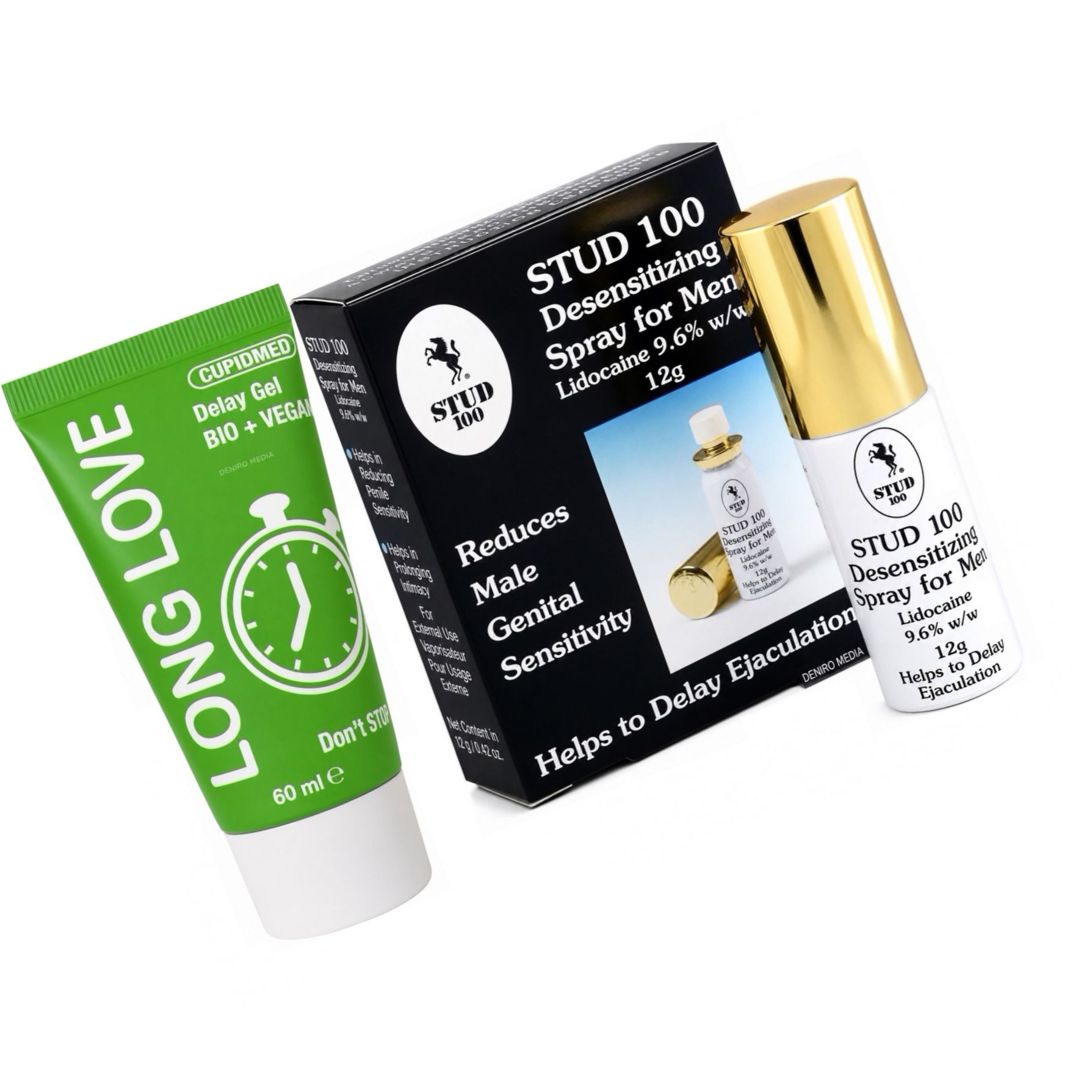 Pachet Spray Stud 100 Original Și Gel Ejaculare Precoce Long Love 50ml