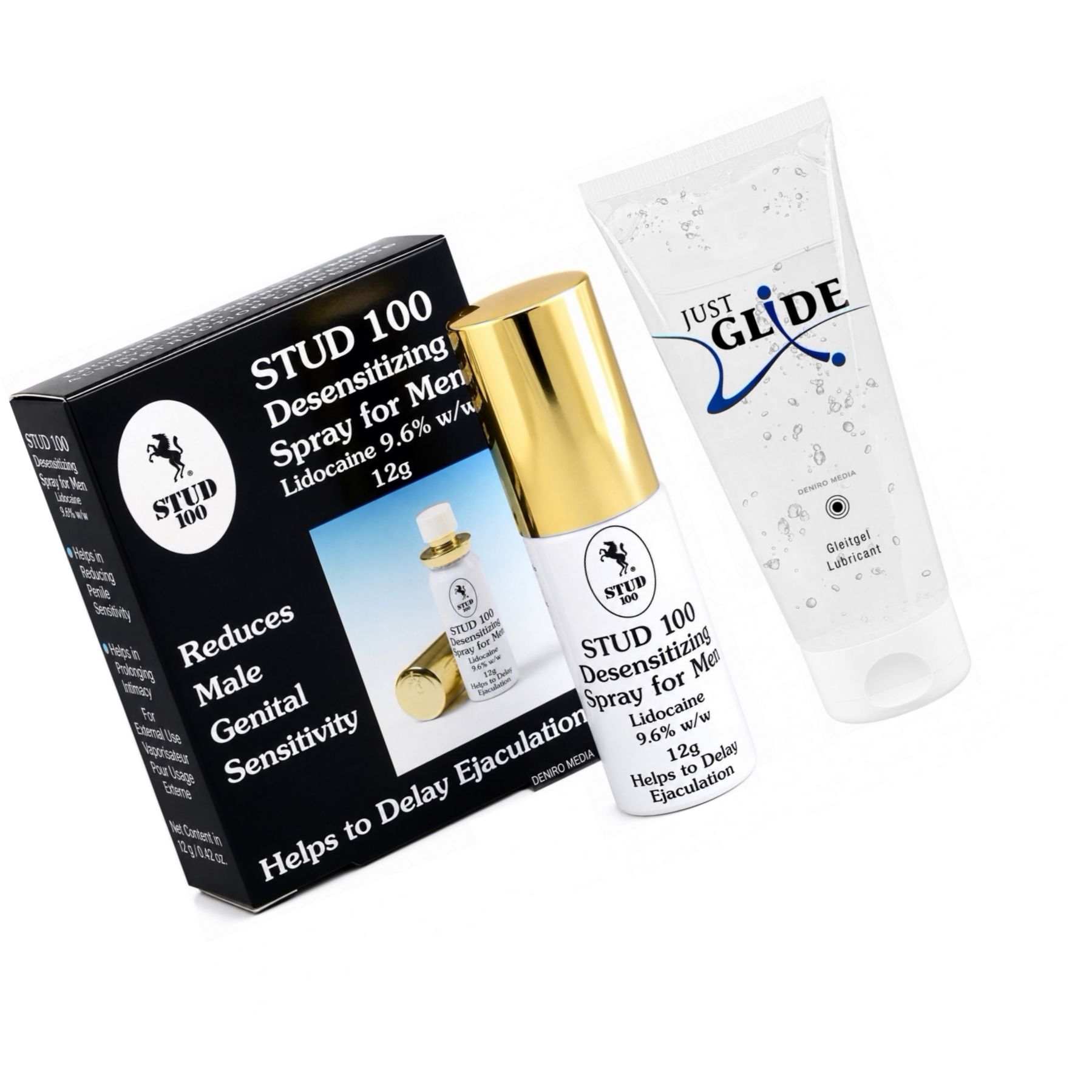Pachet Spray Stud 100 Original + Lubrifiant Just Glide Anal 200ml
