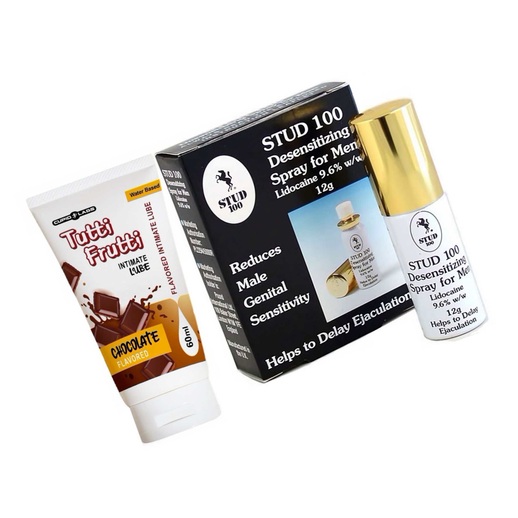 Pachet Spray Stud 100 Original + Lubrifiant Pentru Sex Oral Chocolate 100ml