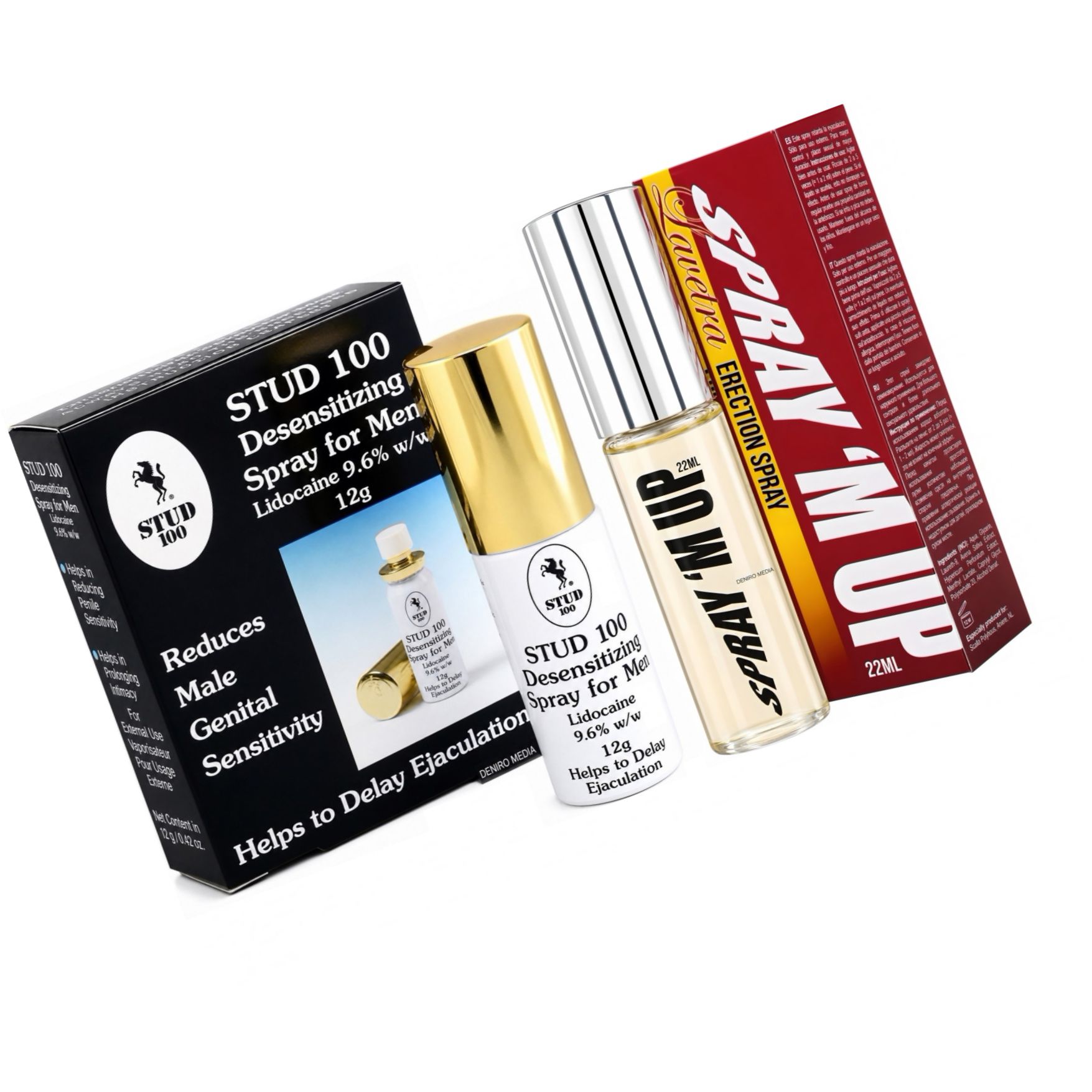 Pachet Spray Stud 100 Original + Spray Erecție Spray M-Up 22ml