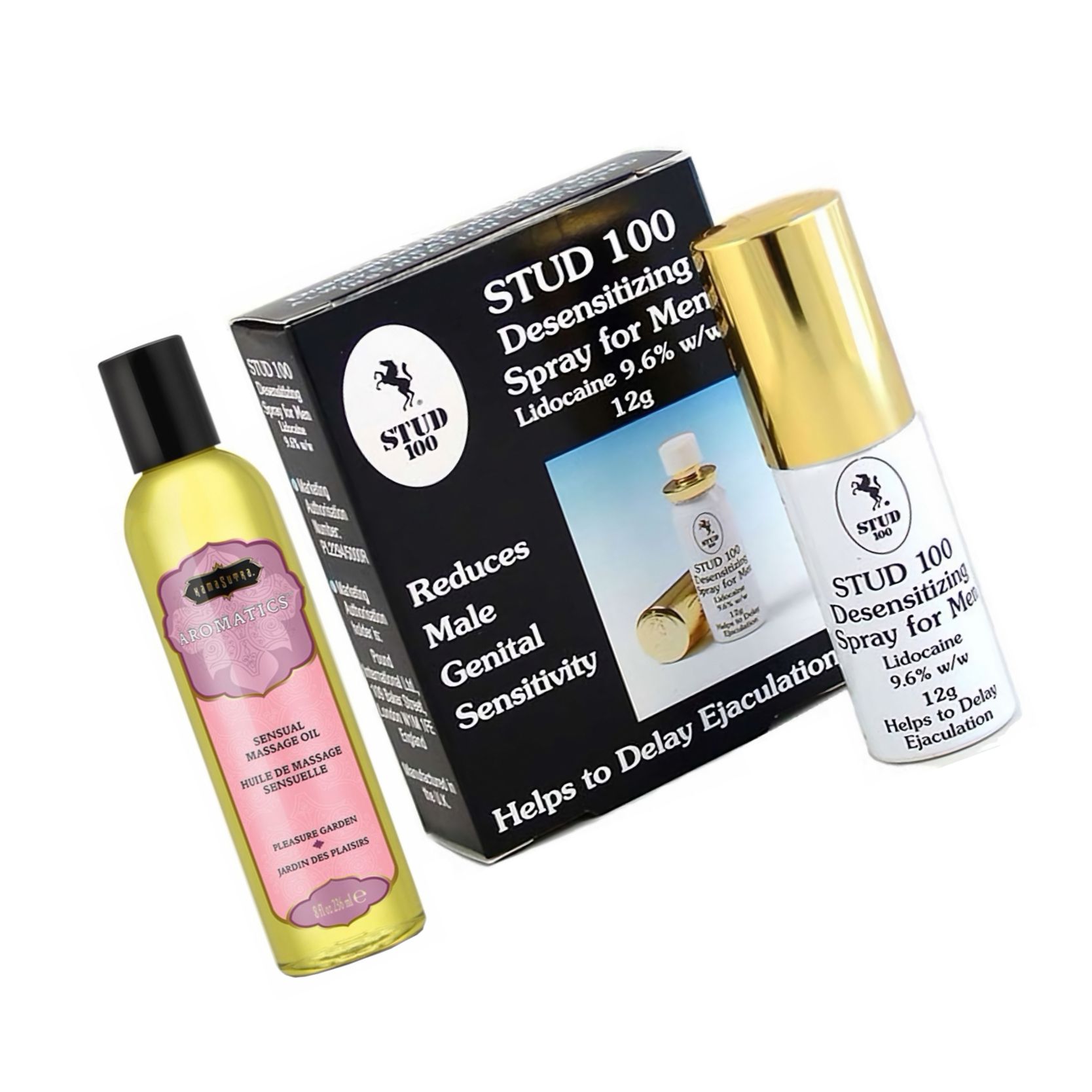 Pachet Spray Stud 100 Original + Ulei Masaj Grădina Plăcerii Kama Sutra 236ml