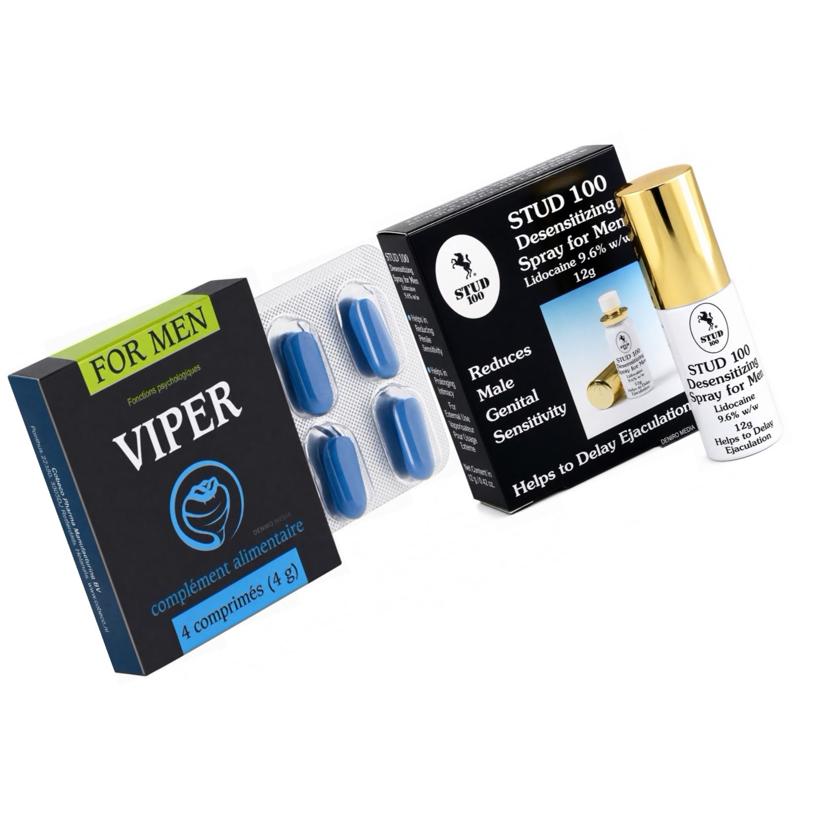 Pachet Spray Stud 100 + Pastile Potență Viper FR 4