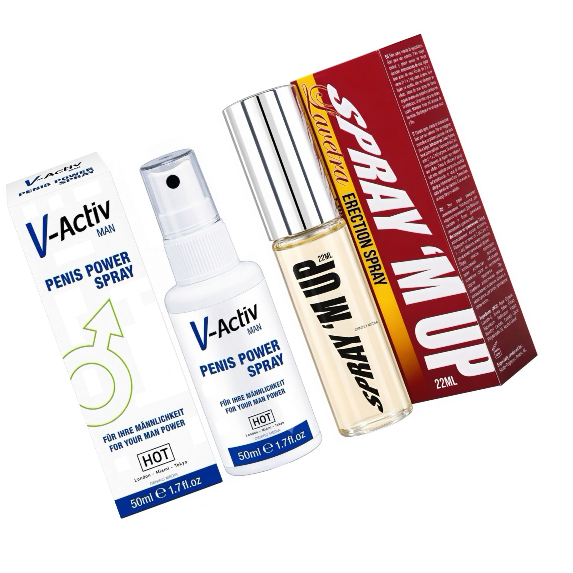 Pachet Spray V-activ Penis Power For Men + Spray Erecție Spray M-Up