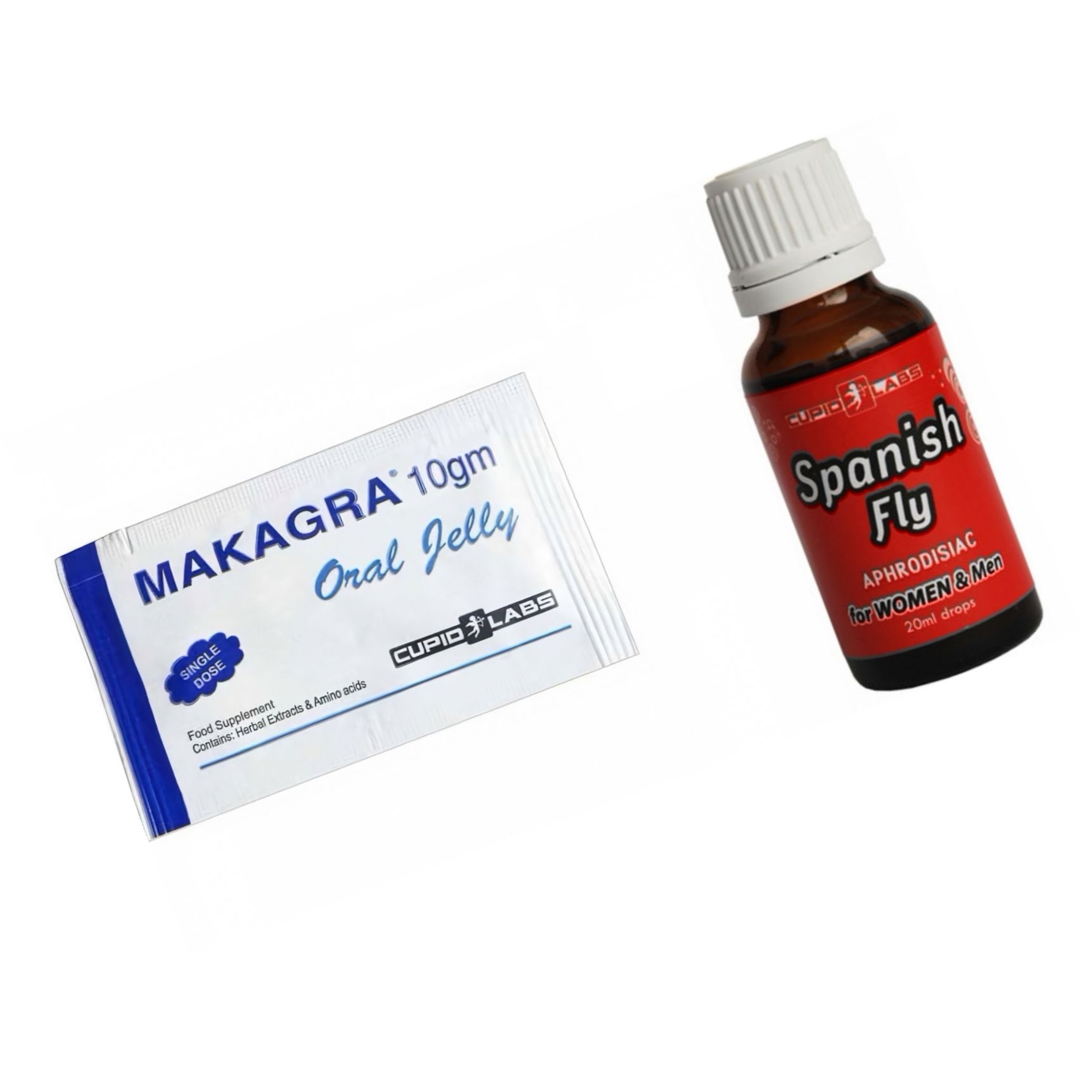 Pachet Stimulent Makagra Oral Jelly 10g + Picaturi Afrodisiace Spanish Fly 20ml