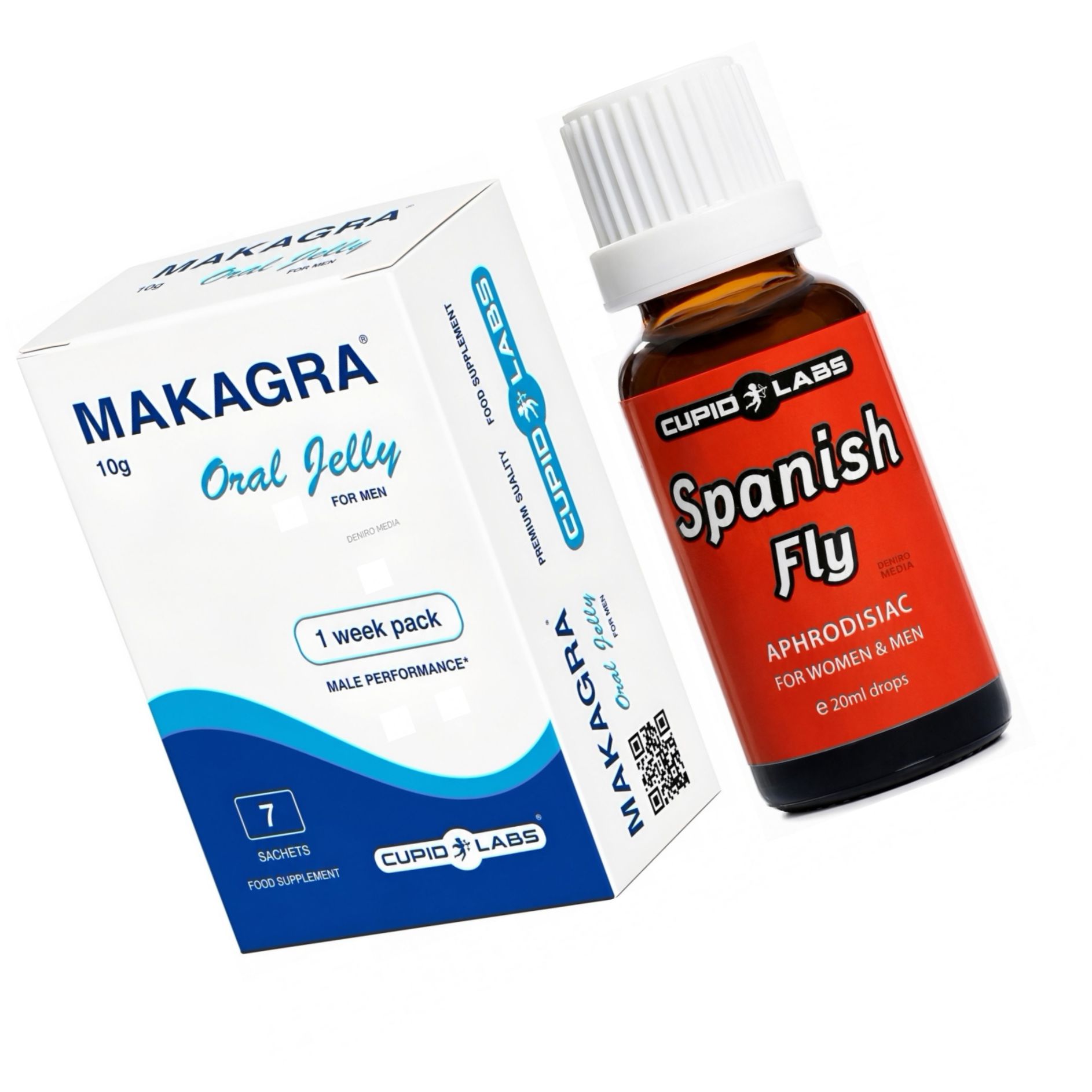 Pachet Stimulent Makagra Oral Jelly 10g + Picături Afrodisiace Spanish Fly 20ml