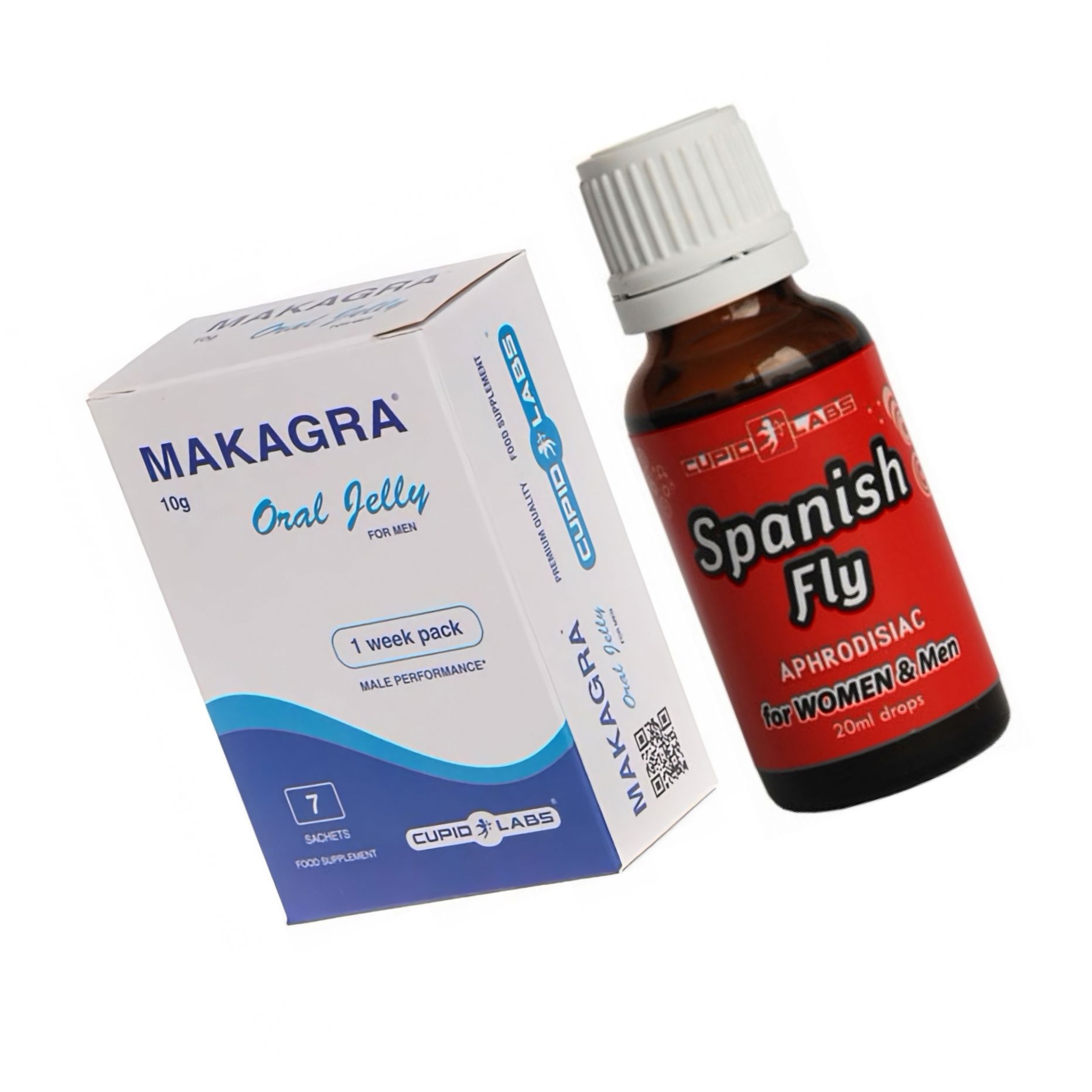 Pachet Stimulent Makagra Oral Jelly 10g + Picături Afrodisiace Spanish Fly 20ml