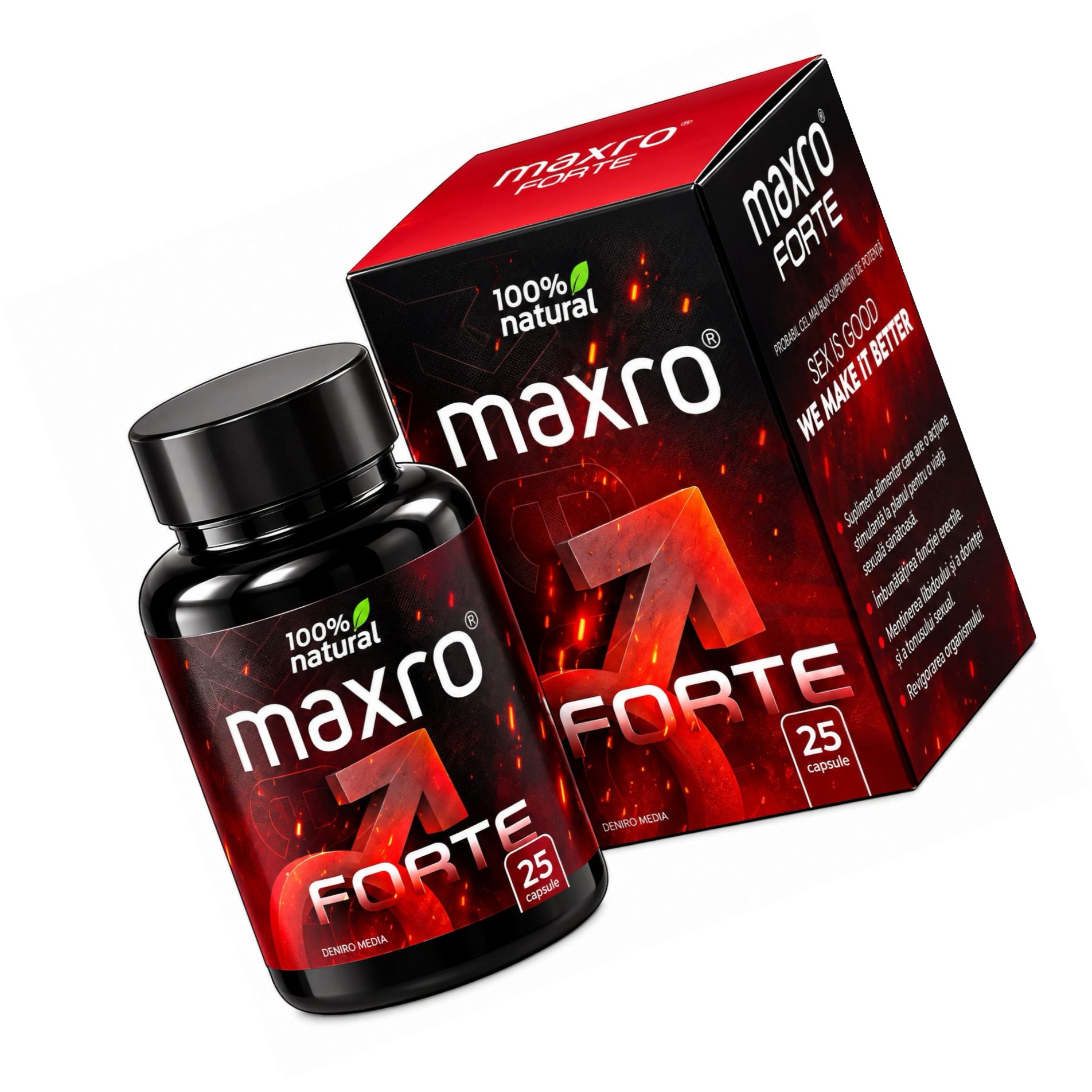 Pastile MaxRo Maxro Forte 25 buc Pentru Bărbați