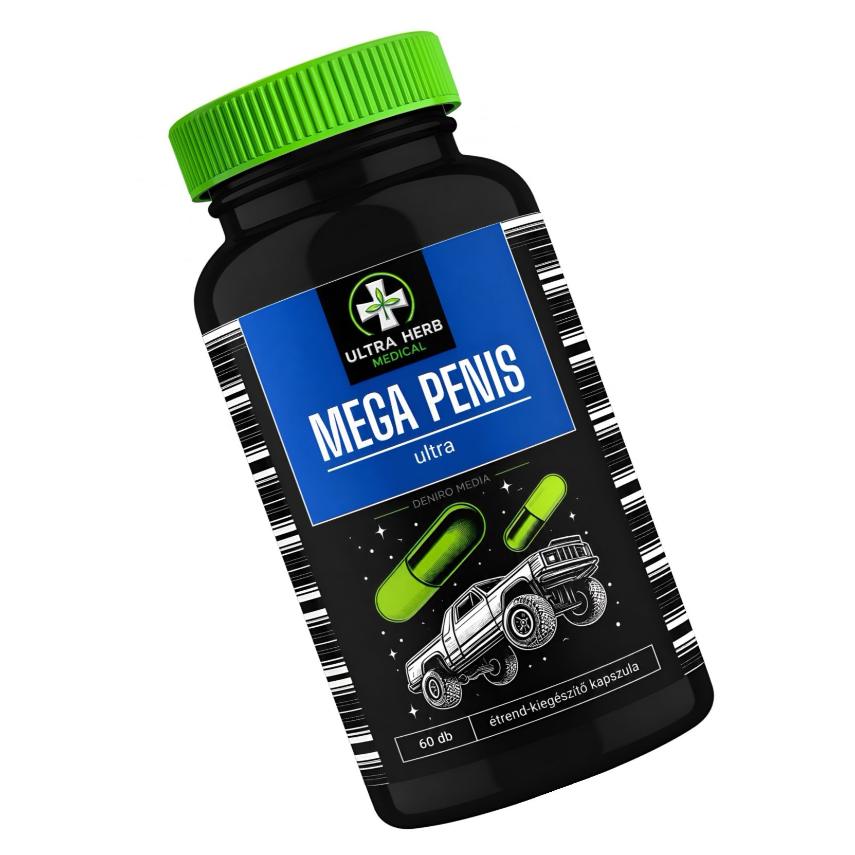 Pills Mega Penis Ultra — 60 Capsule, L-Arginină 600 Mg