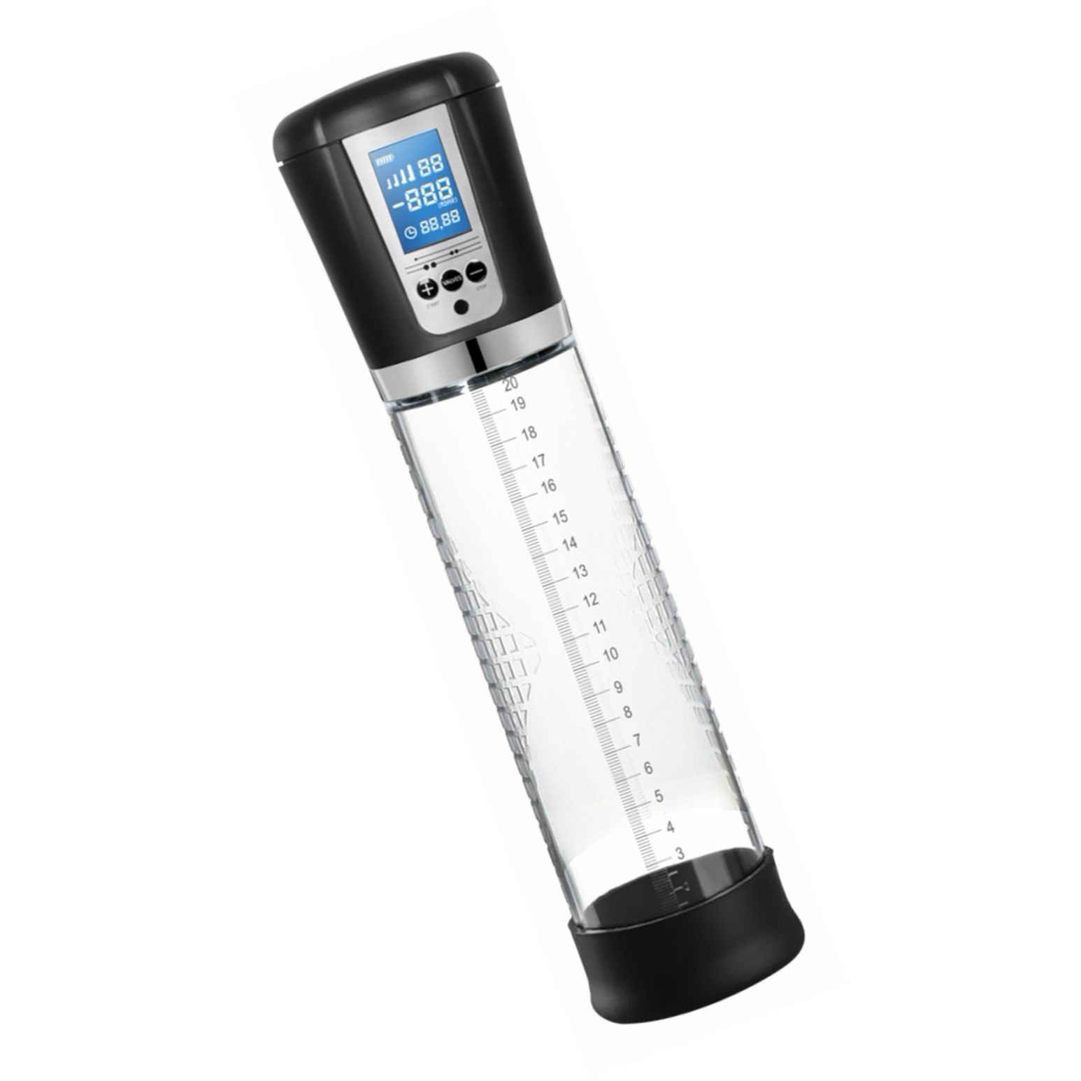 Premium Rechargeable Automatic LCD Pump - Transparent