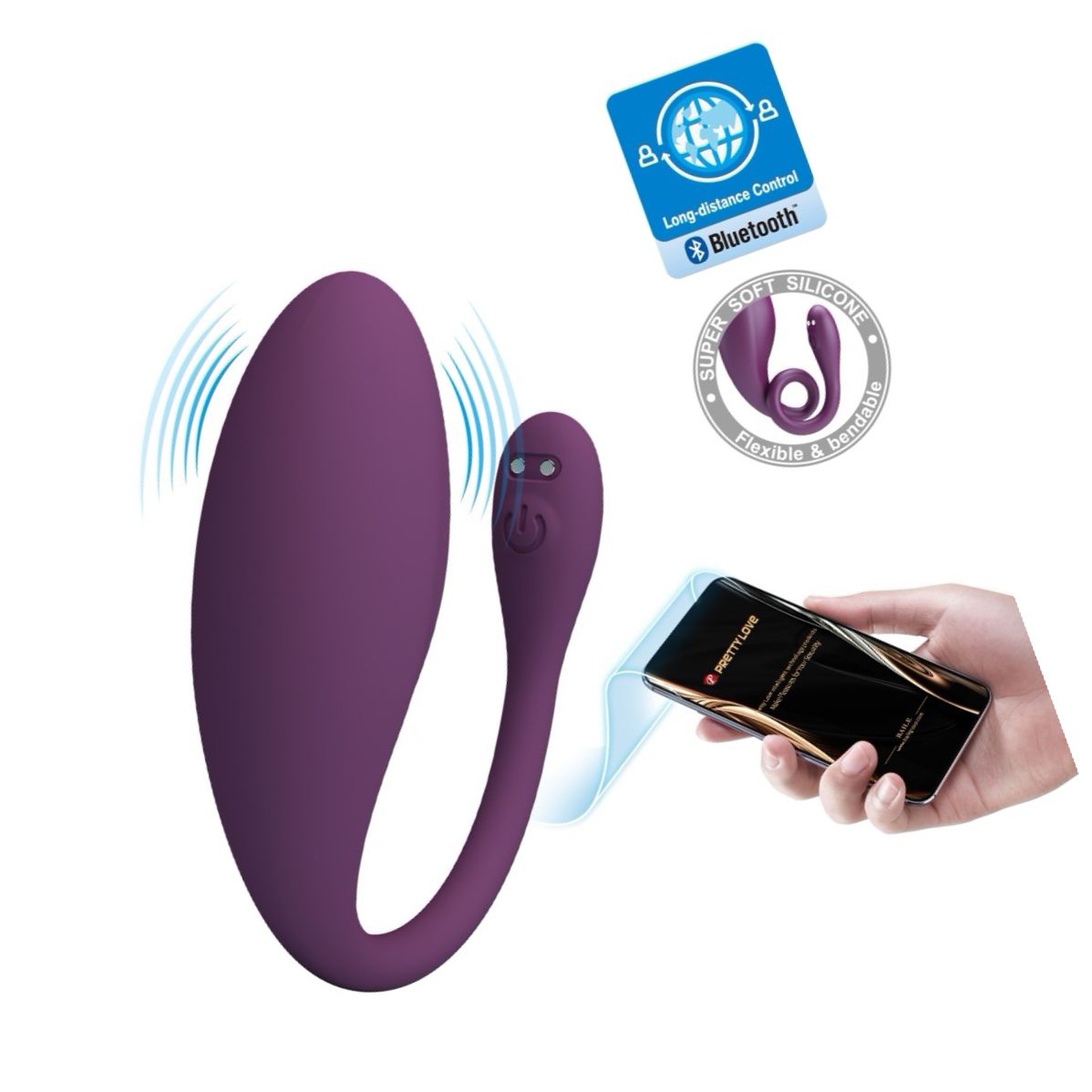 Pretty Love Dora Vibrator Cuplu 12 Moduri Mov