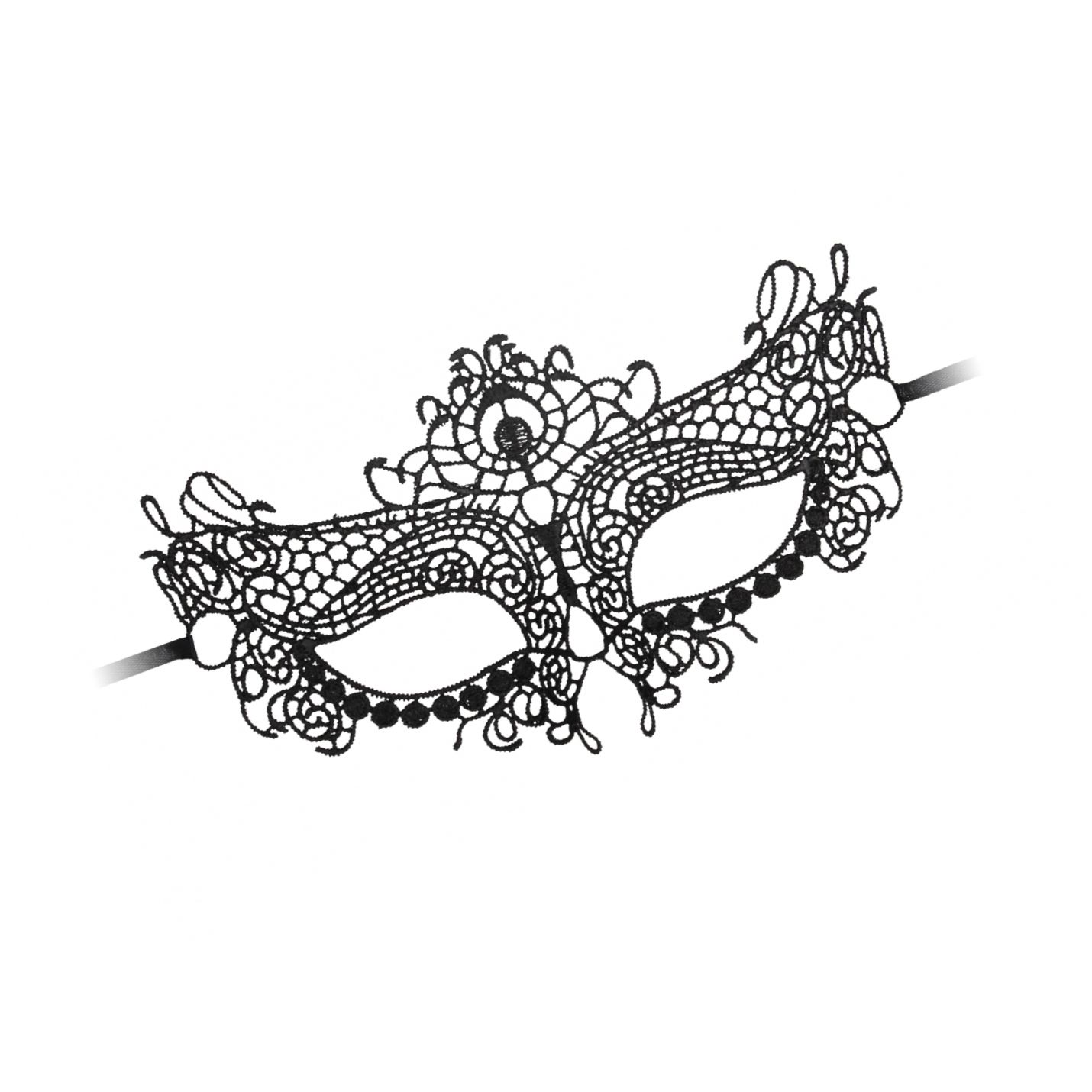 Queen Lace Mask Negru Thumb 1