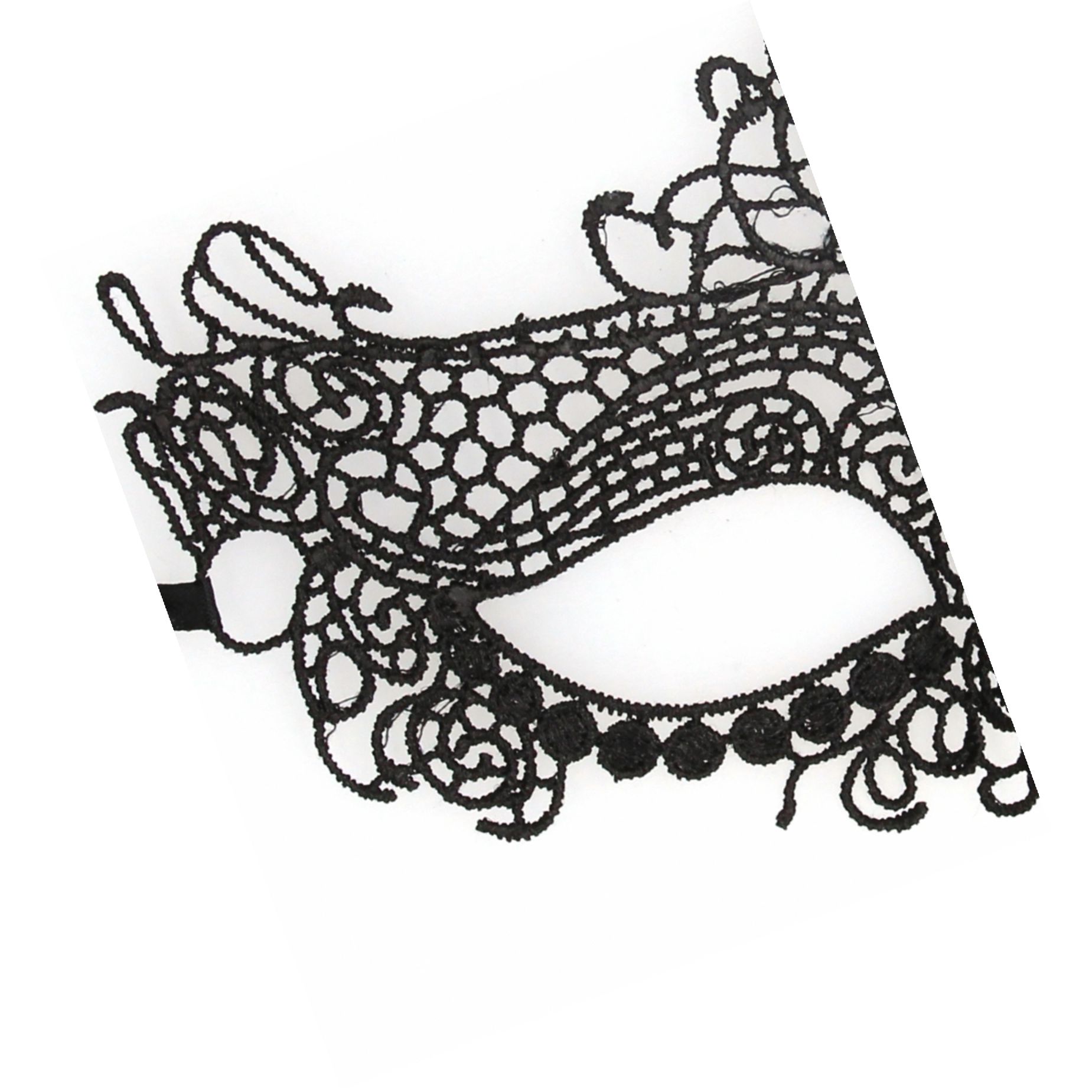 Queen Lace Mask Negru Thumb 2